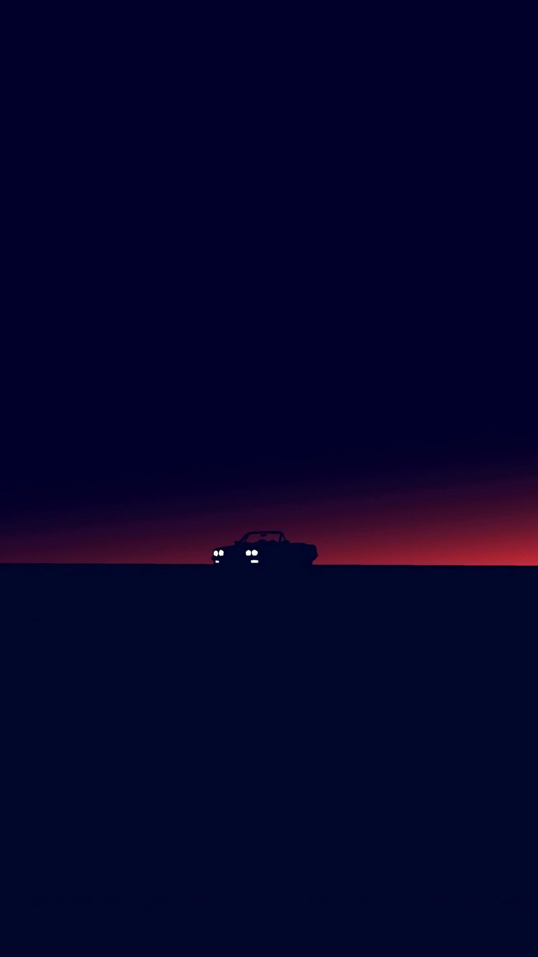 1080x1920 Car, silhouette, dark, twilight, minimal, 1080x1920 wallpaper. Minimalist wallpaper, Wallpaper keren, Minimal wallpaper