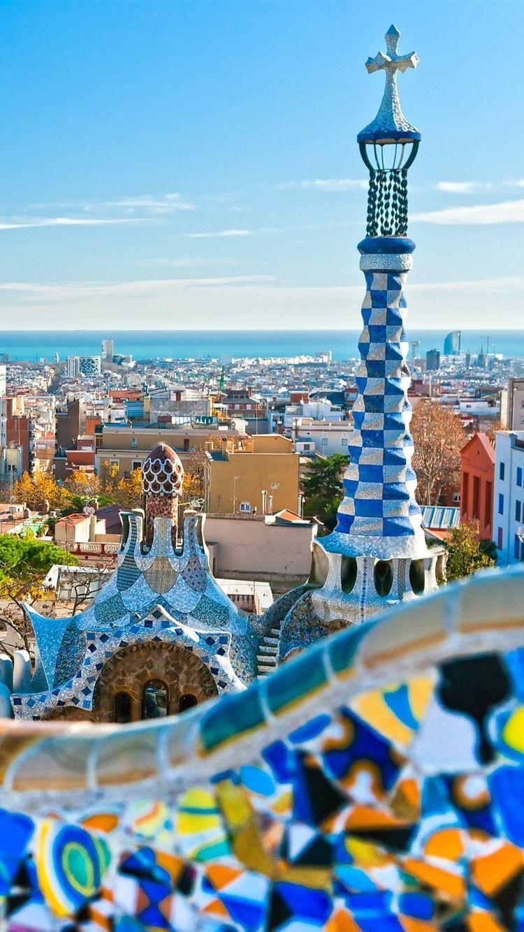 750x1334 City, Barcelona, buildings, tower, Spain 828x1792 iPhone XR
