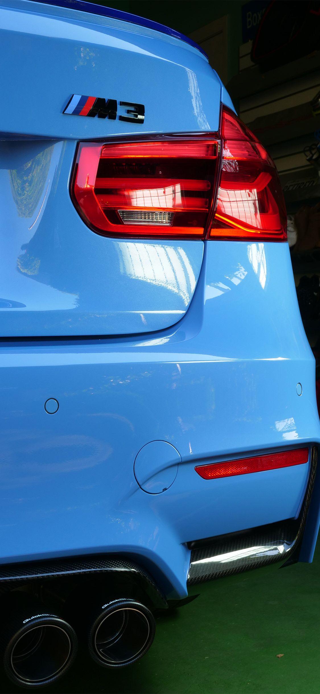 1125x2436 Blue BMW F80 M3 iPhone X Wallpaper