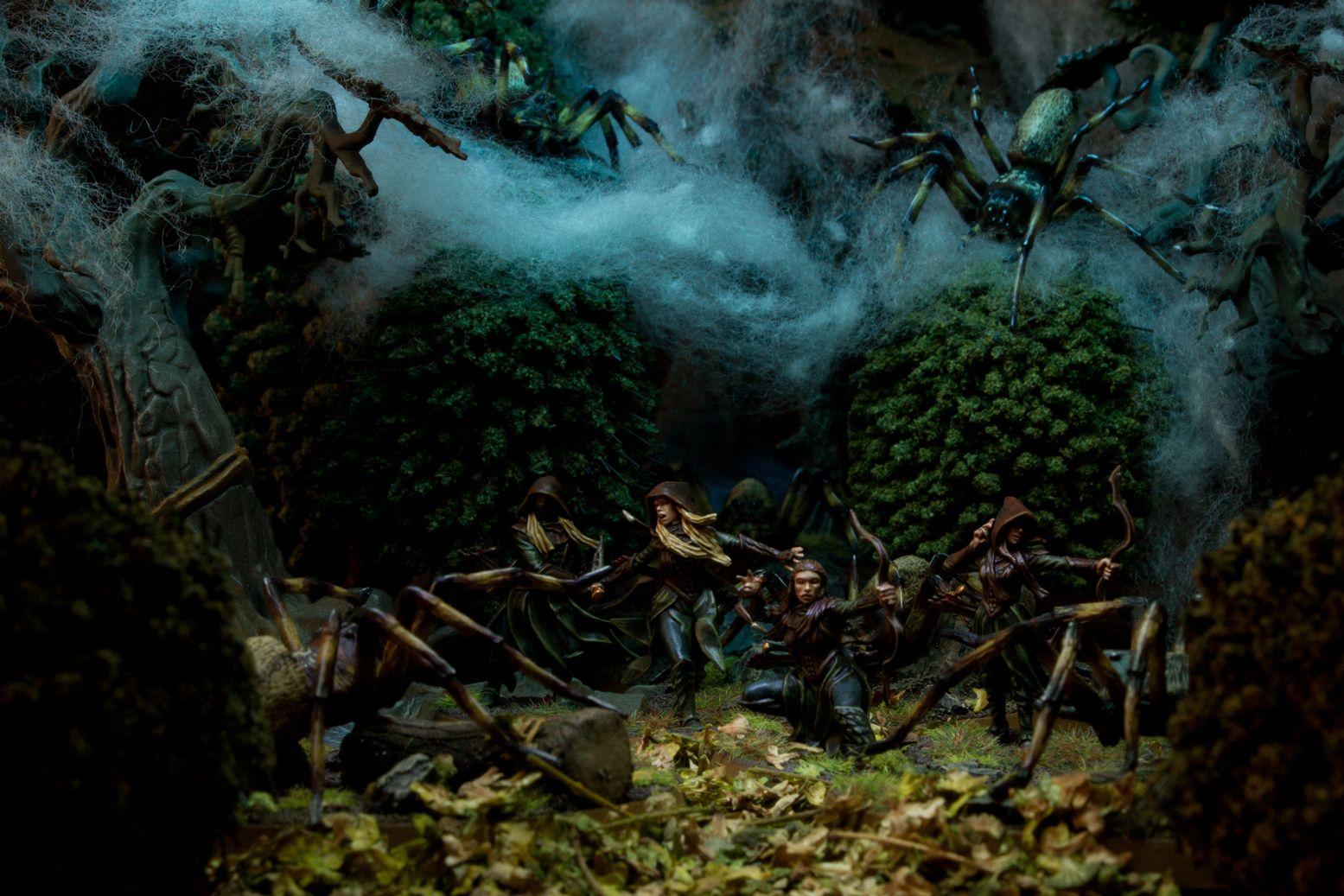 1555x1037 Showcase: Mirkwood Spiders from the Hobbit of Painters