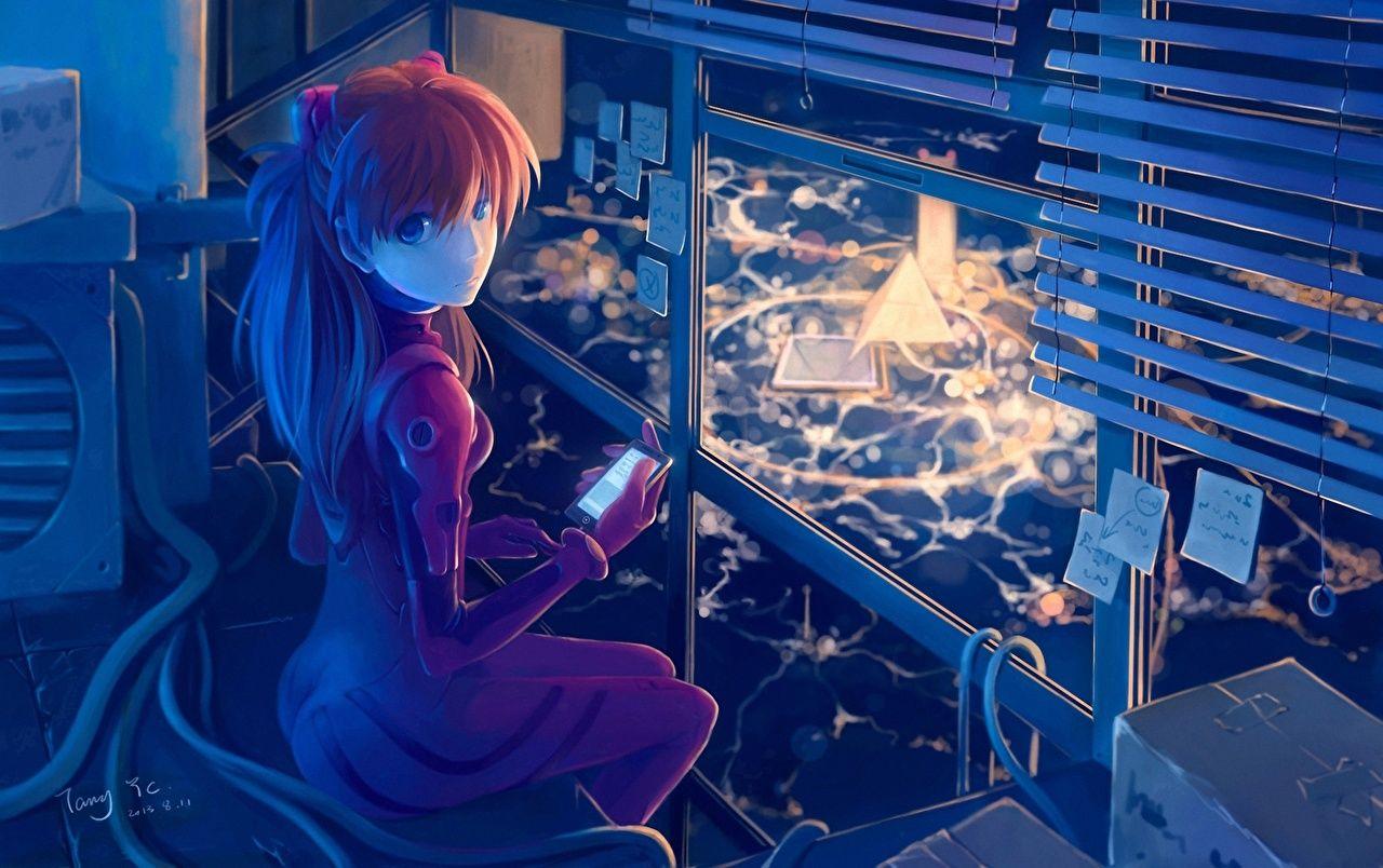 1280x804 Wallpaper Neon Genesis Evangelion soryu asuka langley Hair Girls