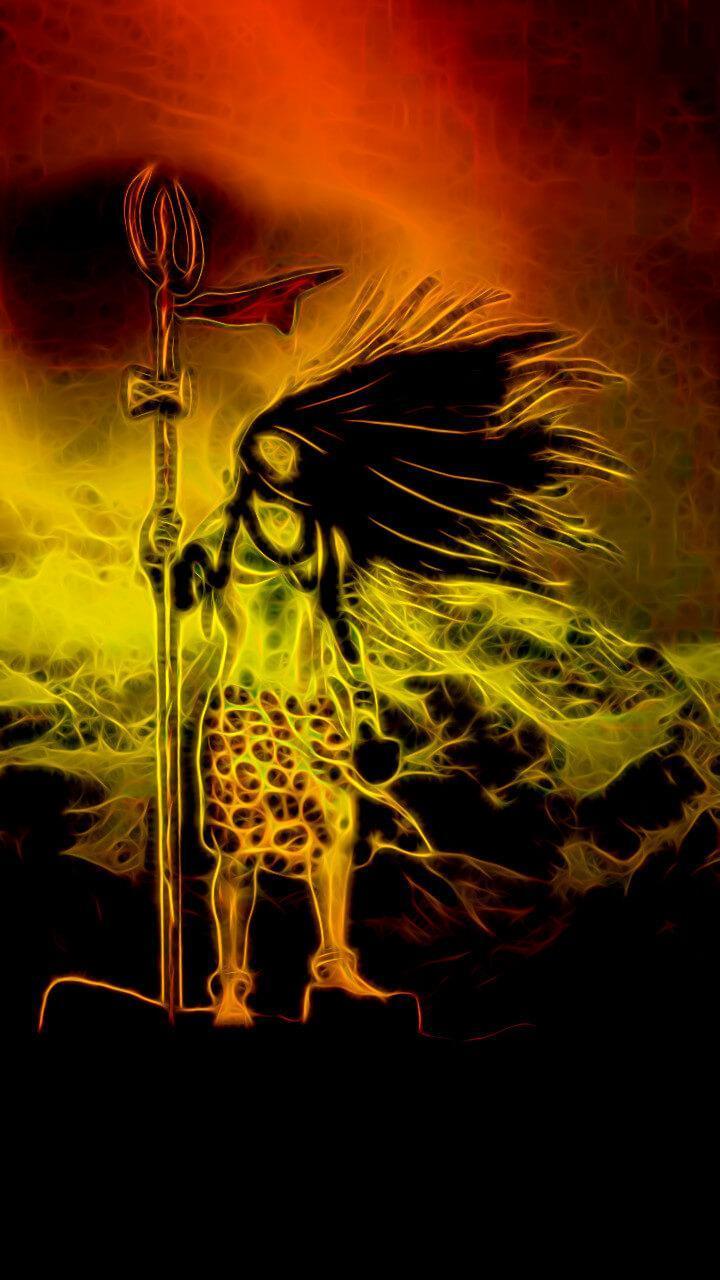720x1280 Aghori Mahakal Neon HD Wallpaper for Android