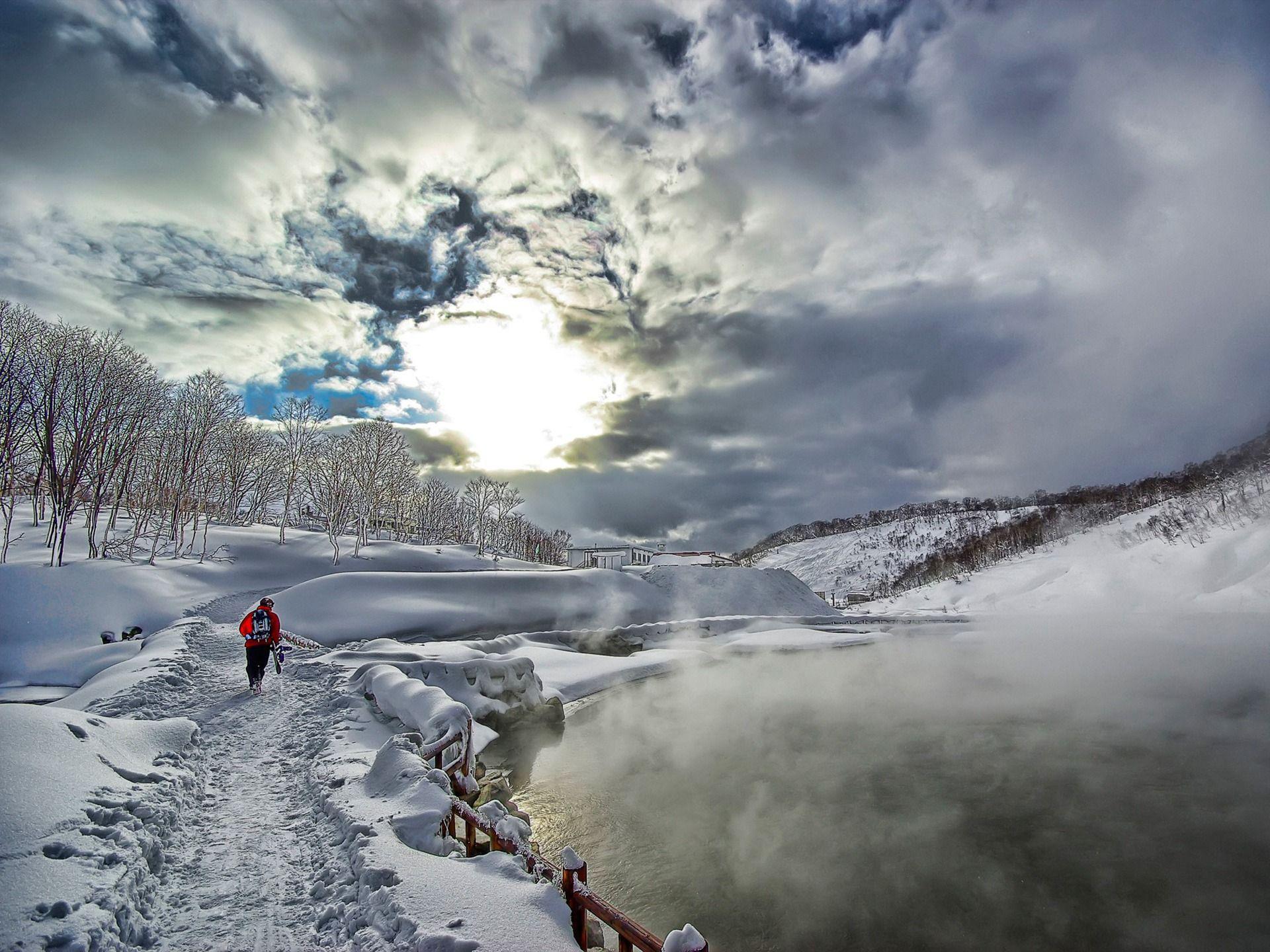 1920x1440 Winter Hike Wallpaper Winter Nature Wallpaper in jpg format