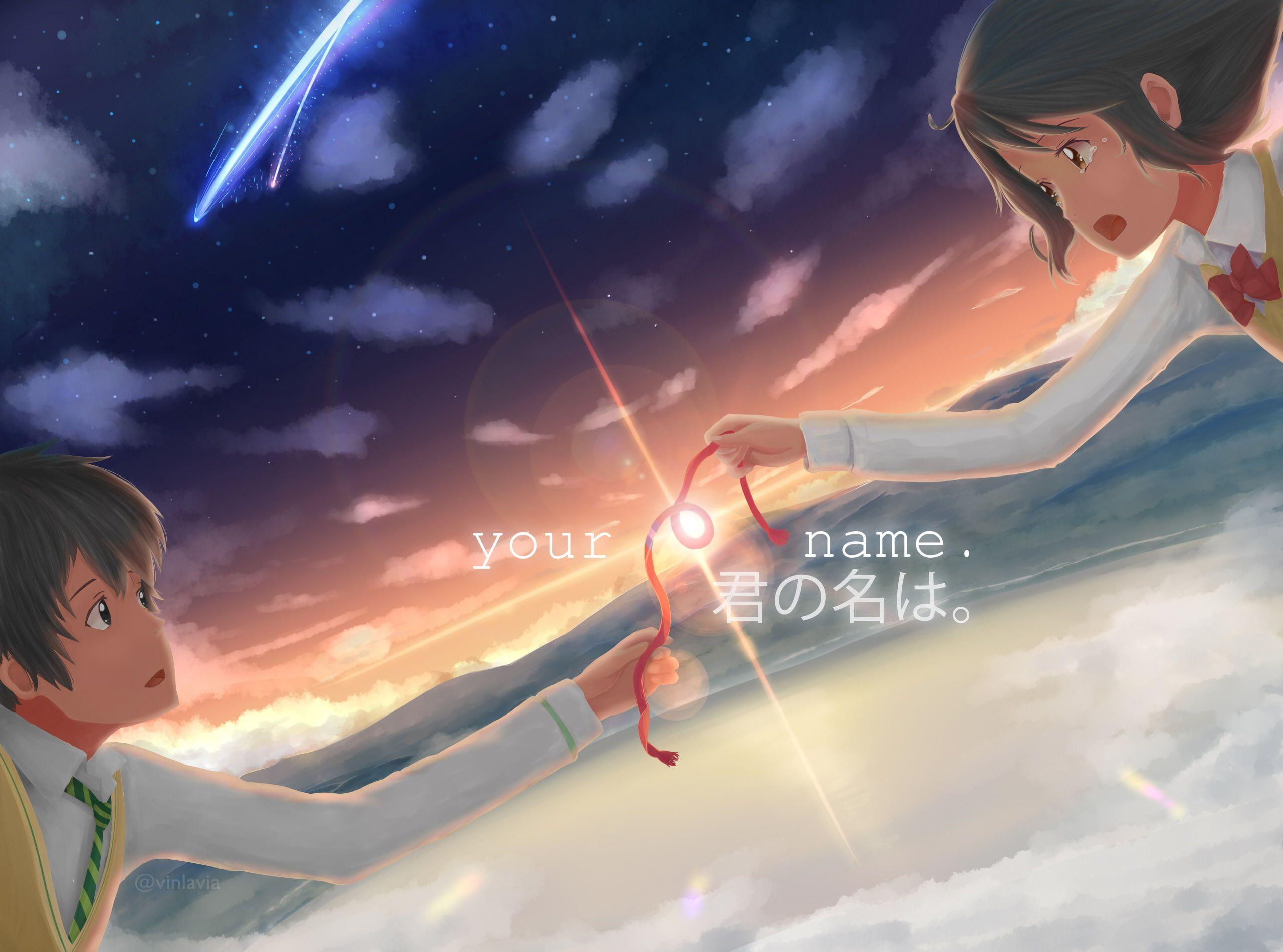 2560x1900 Your Name wallpaper, Kimi no Na Wa, Miyamizu Mitsuha, Tachibana Taki HD wallpaper