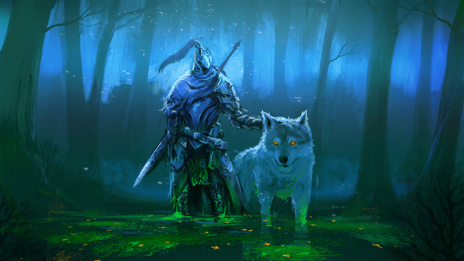 1600x900 artorias and sif wallpaper souls, Dark souls art, Dark souls artorias