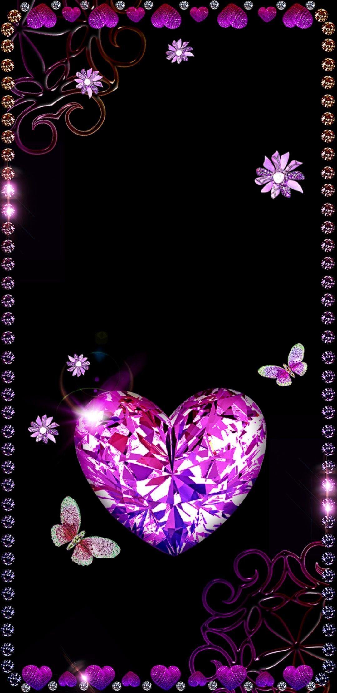 Bling Angel Heart Wallpaper  Download to your mobile from PHONEKY