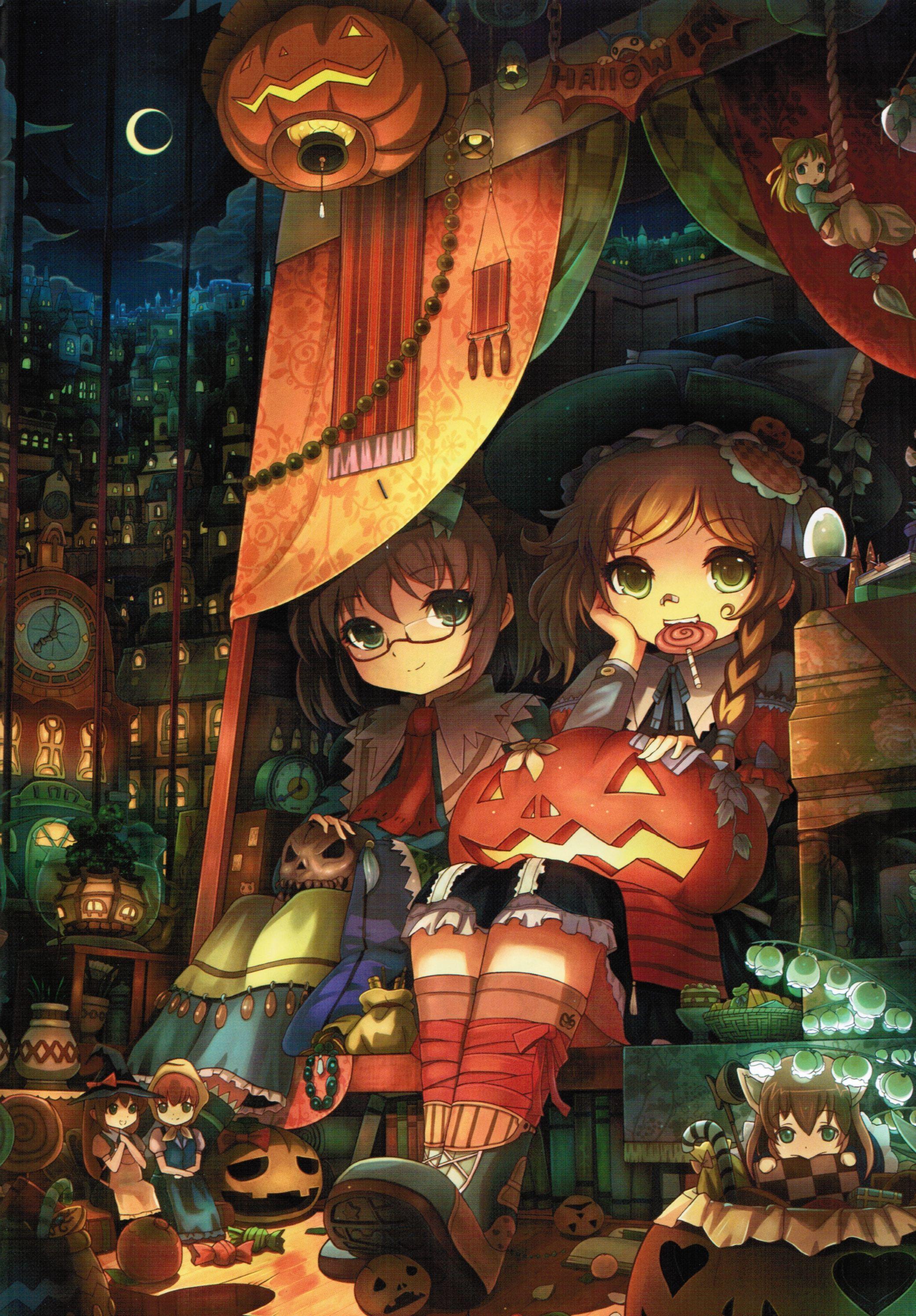 2084x2992 Alice and Marisa enjoying their Halloween swag; dolls seem