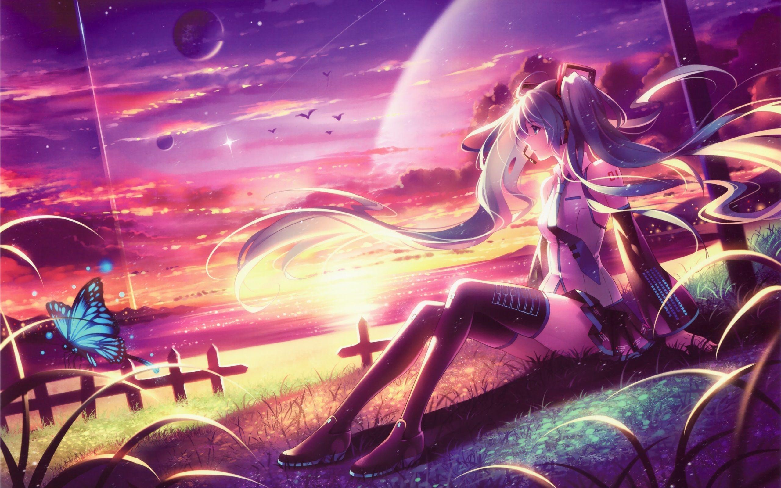 2560x1600 Nightcore Anime Girl Wallpaper