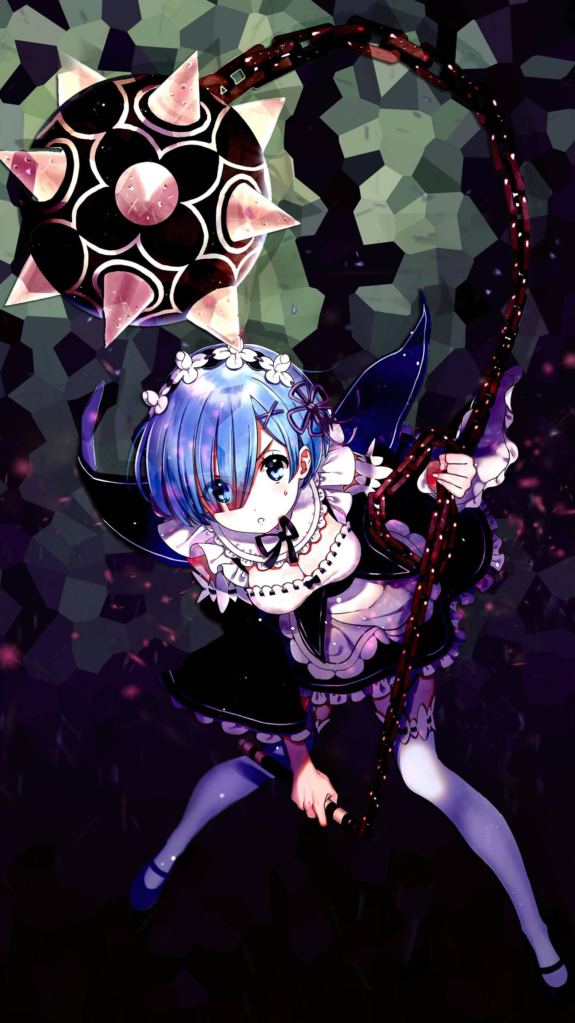 1828x3250 Download 4K Anime IPhone Re:Zero Rem Wallpaper
