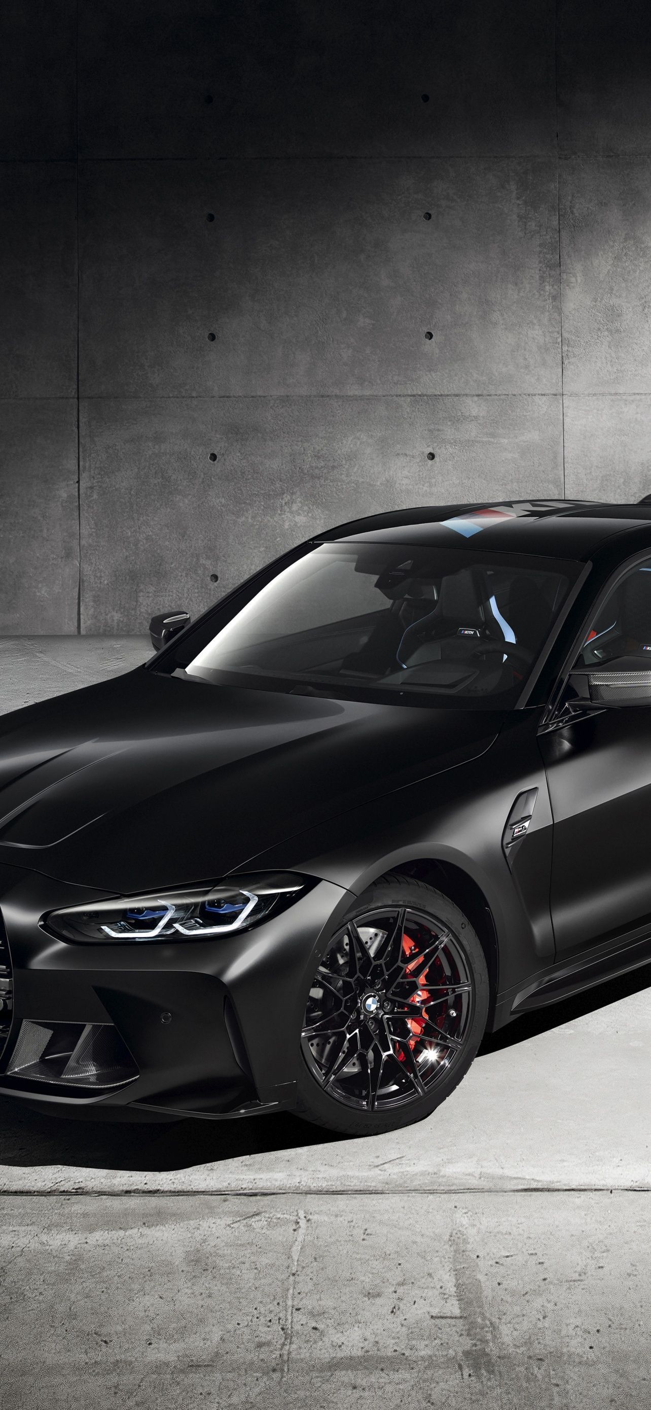 1284x2778 BMW M4 Competition Wallpaper 4K, Black