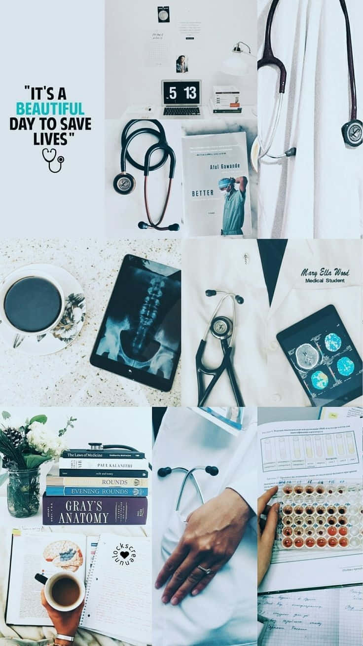 736x1309 Nurse Aesthetic Collage Wallpaper