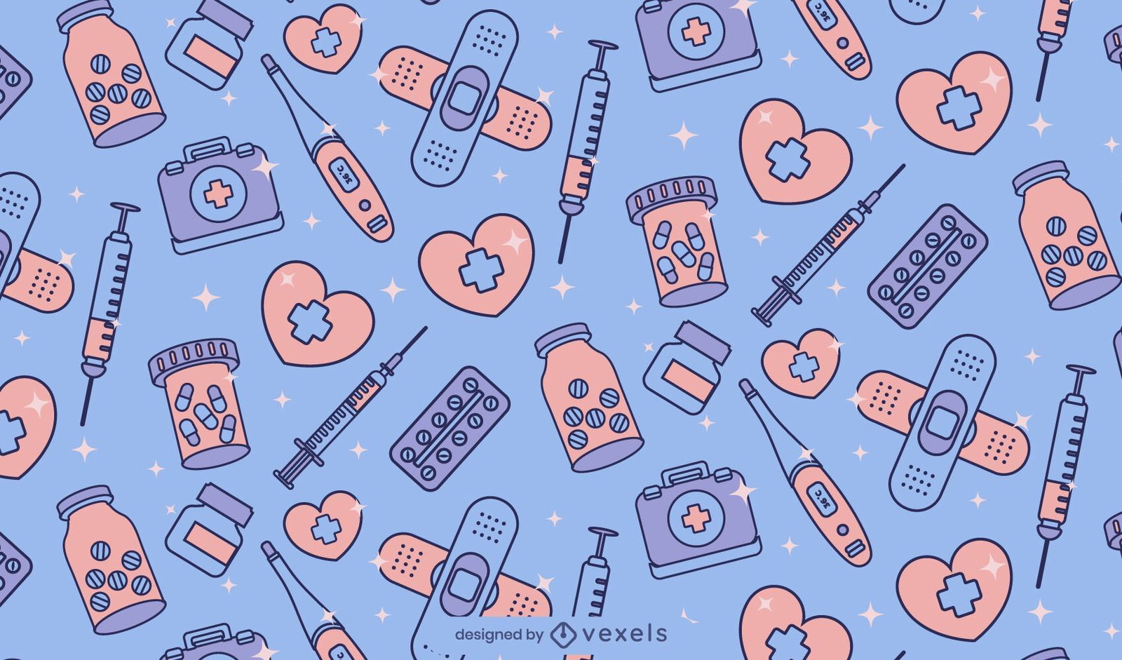 1600x941 Cute Nurse Pattern Design Vector Download