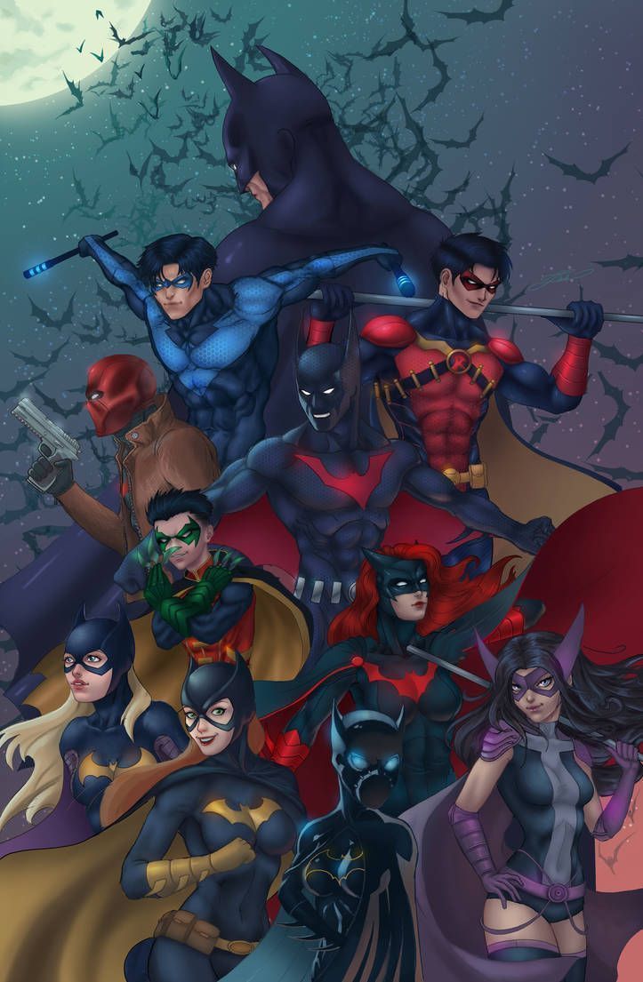 723x1105 Batman family, Batman comic art, Bat family