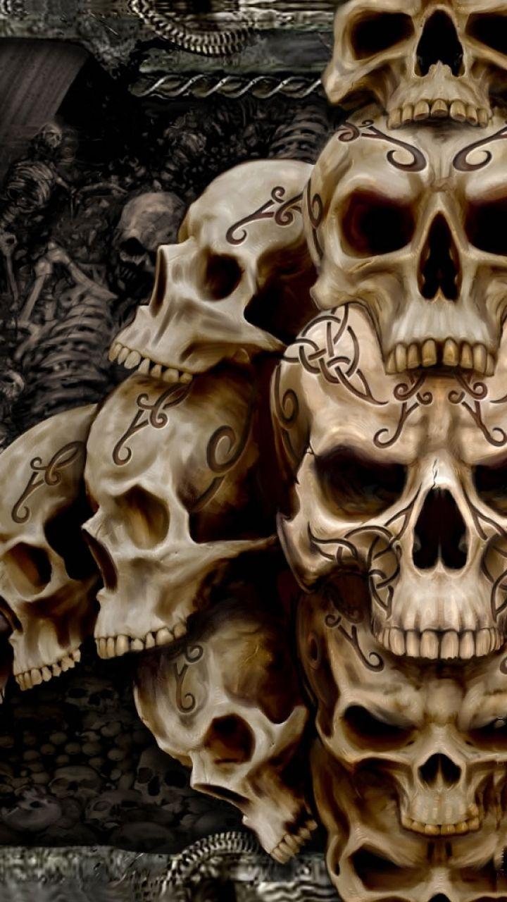 720x1280 Dark Skull (720x1280) Wallpaper