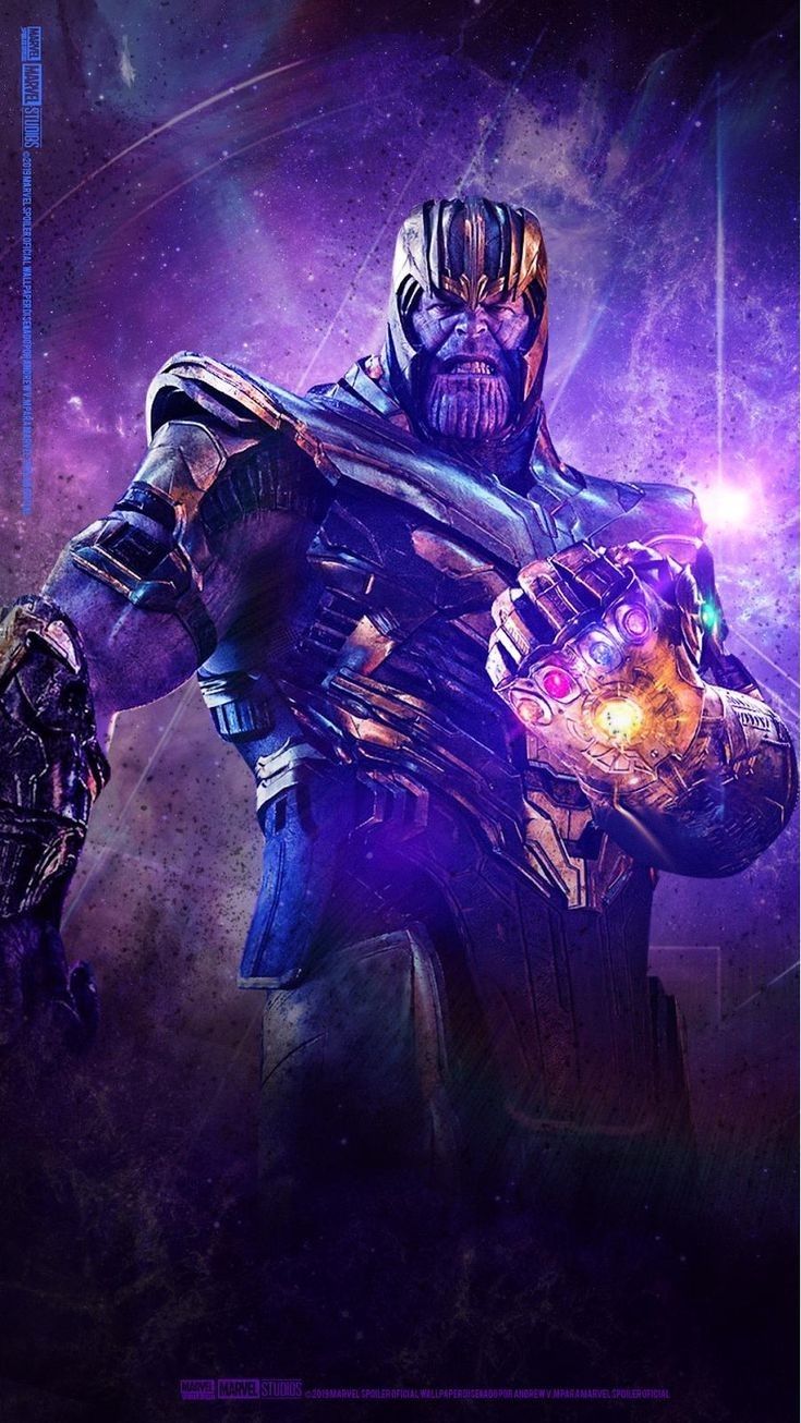 735x1306 Thanos with Infinity Gauntlet endgame look