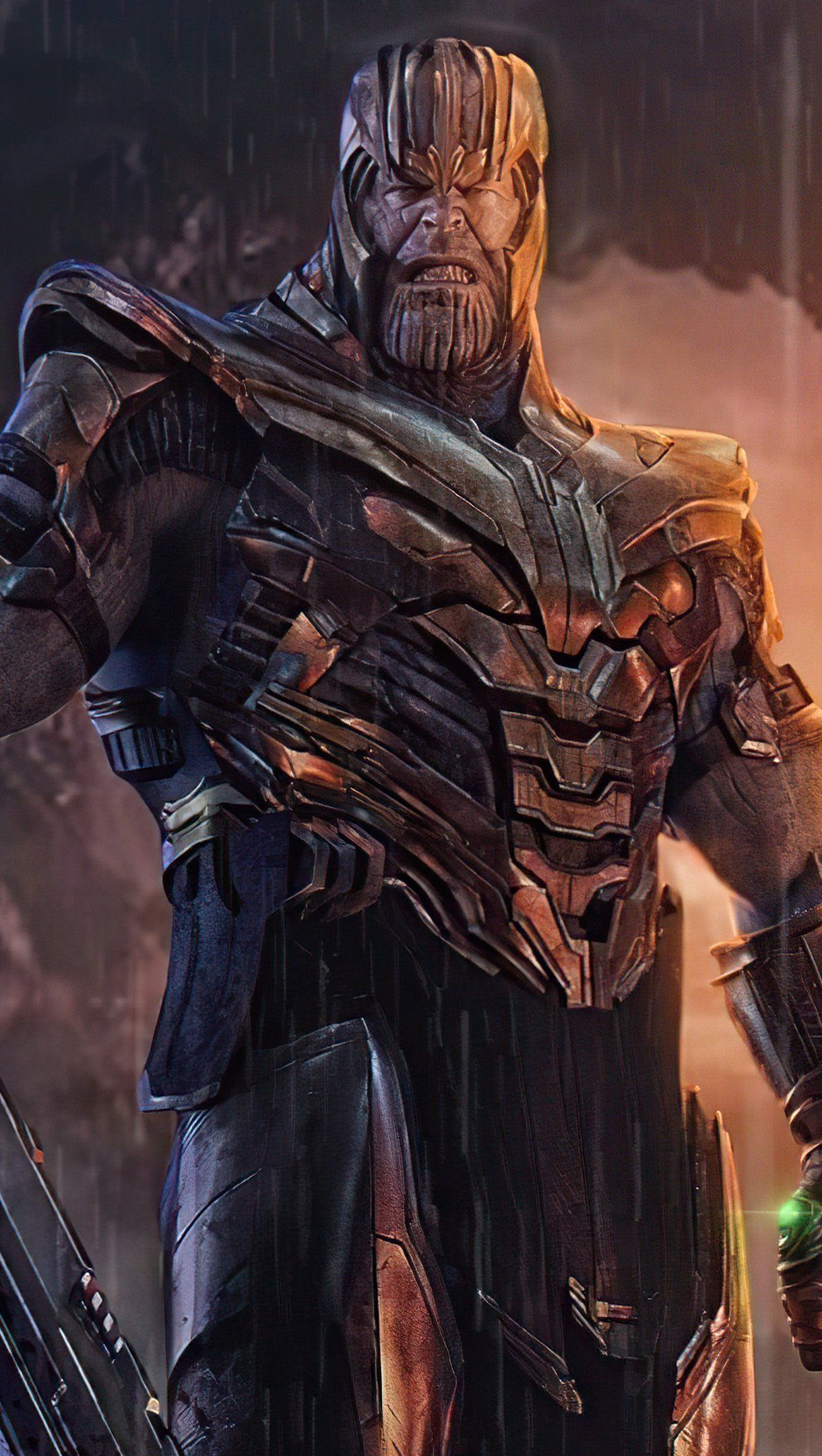 1220x2160 Thanos wins in End game Wallpaper 4k