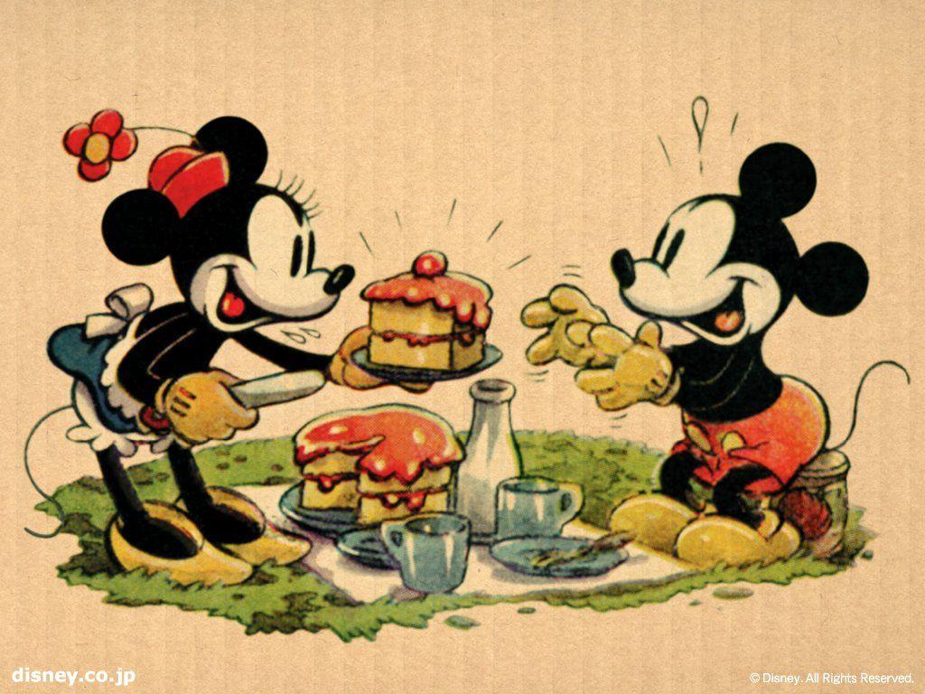 1024x768 My Free Wallpaper Wallpaper : Mickey and Minnie