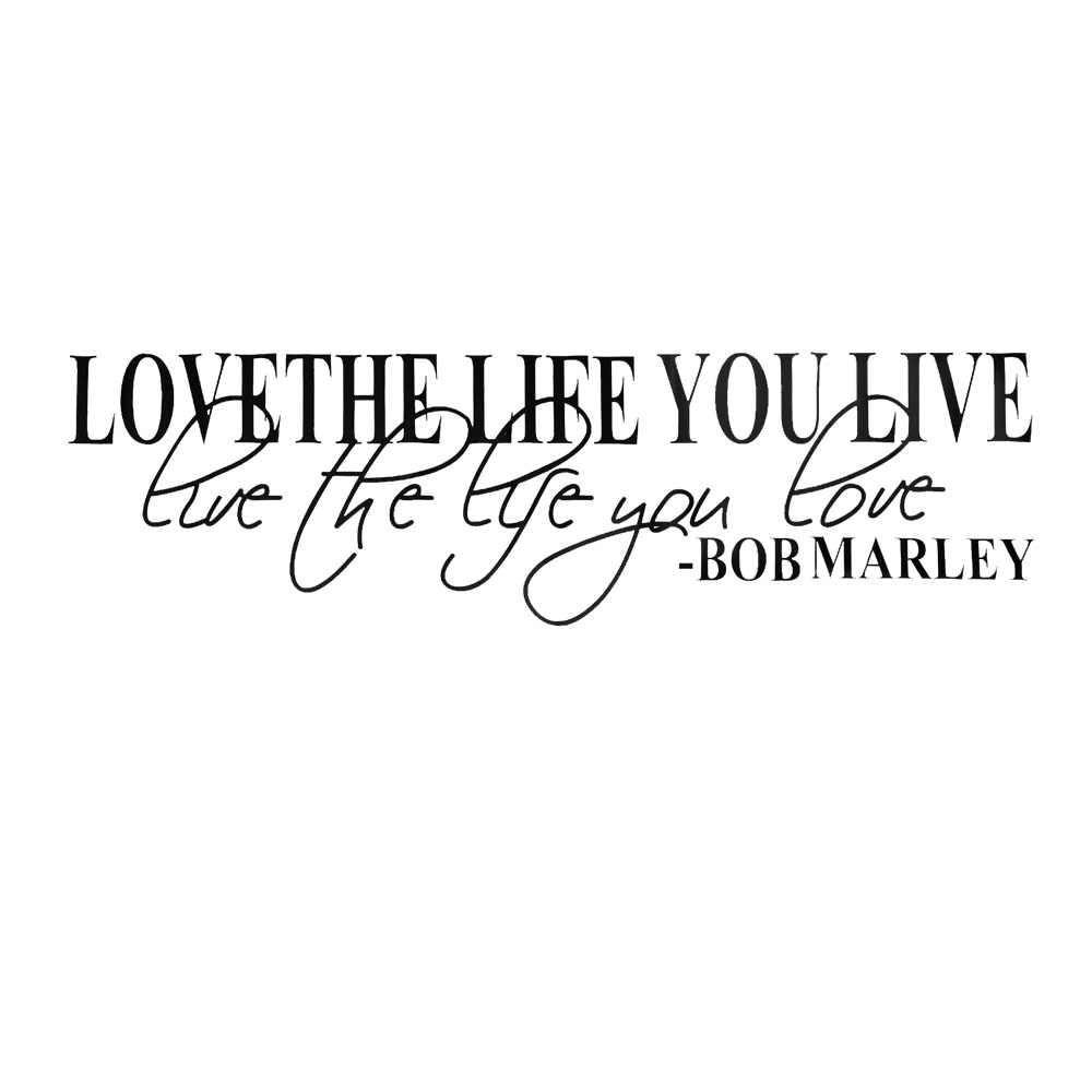 1000x1000 LESUPERAY New Bob Marley Quote Wall Decals Decor Love Life Words Large Nice Sticker Text Wallpaper