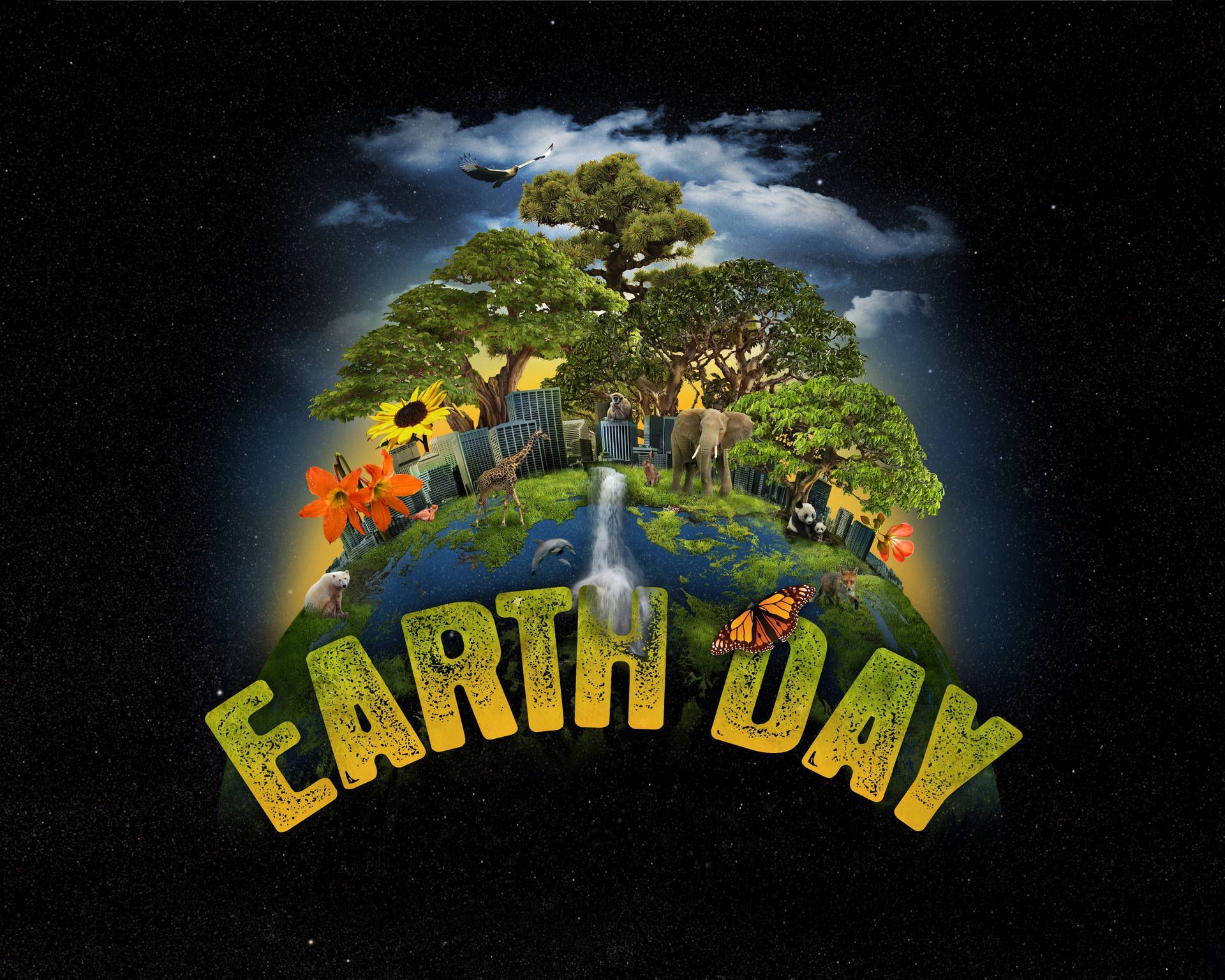1920x1536 Download Earth Day Word Art Wallpaper