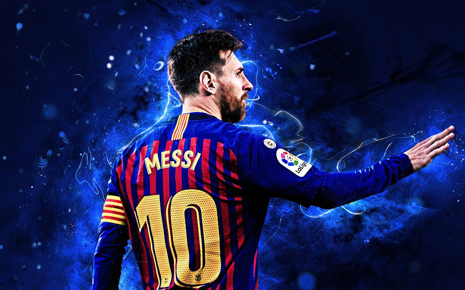 1920x1200 Lionel Messi 2020 Barcelona Jersey