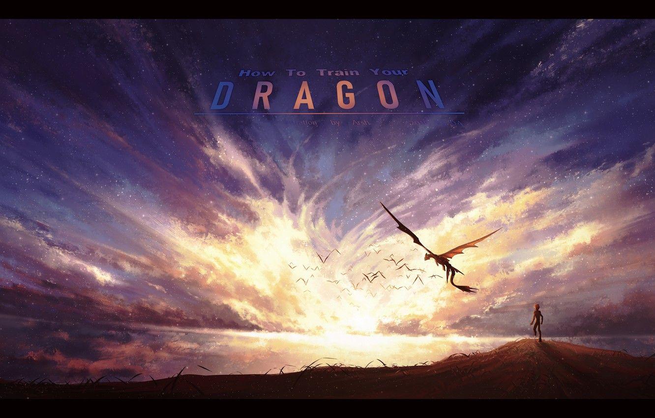 1332x850 Wallpaper Toothless, How to Train Your Dragon, Hiccup, Night