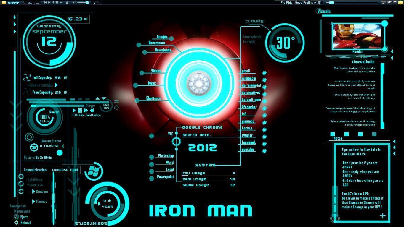 1364x768 Jarvis Wallpaper New Iron Man Jarvis Wallpaper Wallpaper