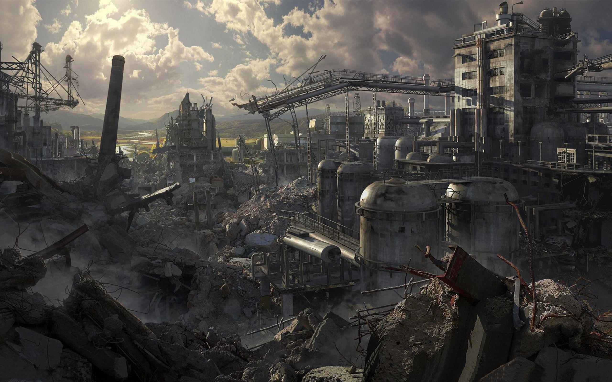 destroyed city sprite background