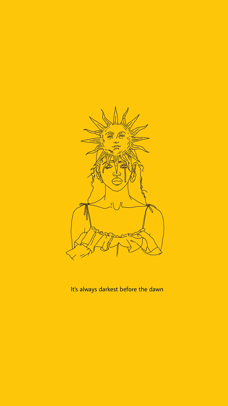 750x1334 yellow. Aesthetic wallpaper