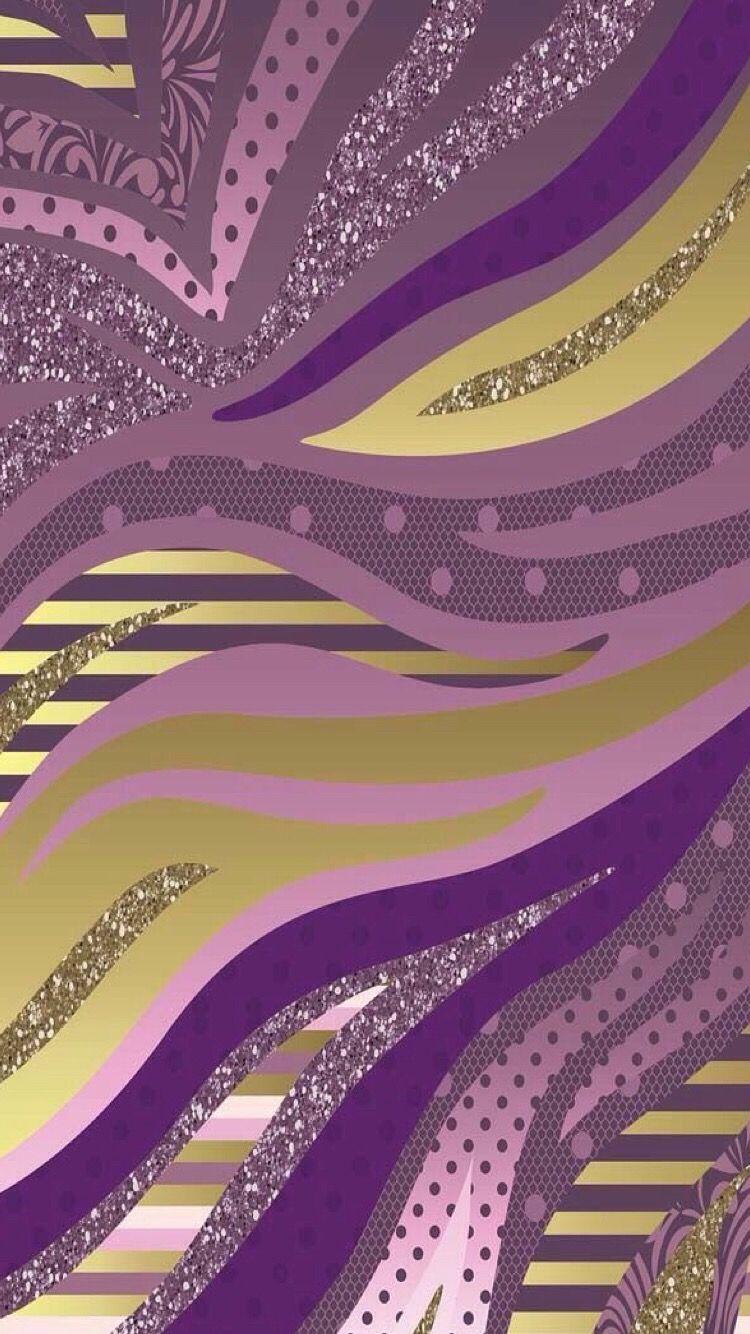 750x1334 Wallpaper. Purple, gold