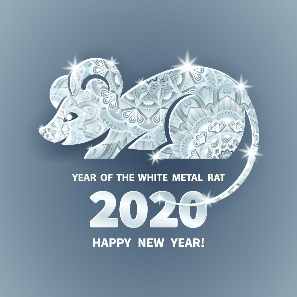 1000x1000 Happy chinese new year 2020 Zodiac sign, year of the rat