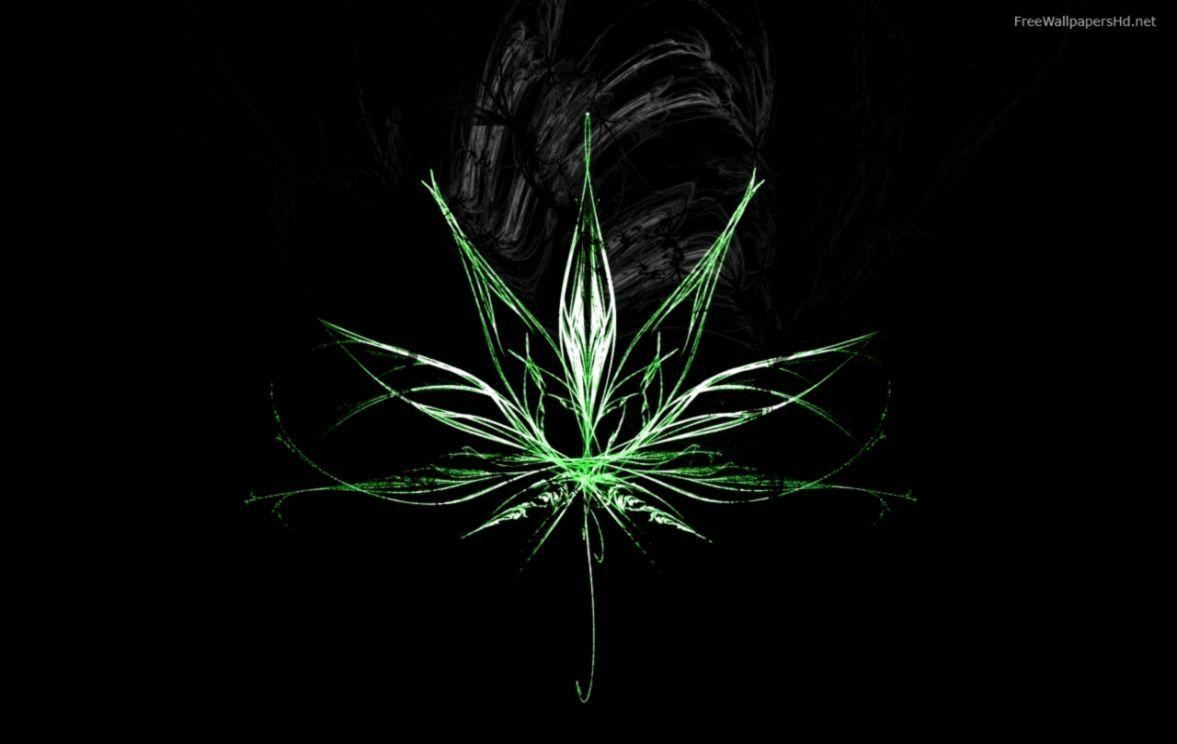 1177x744 3D Weed Leaf Wallpaper