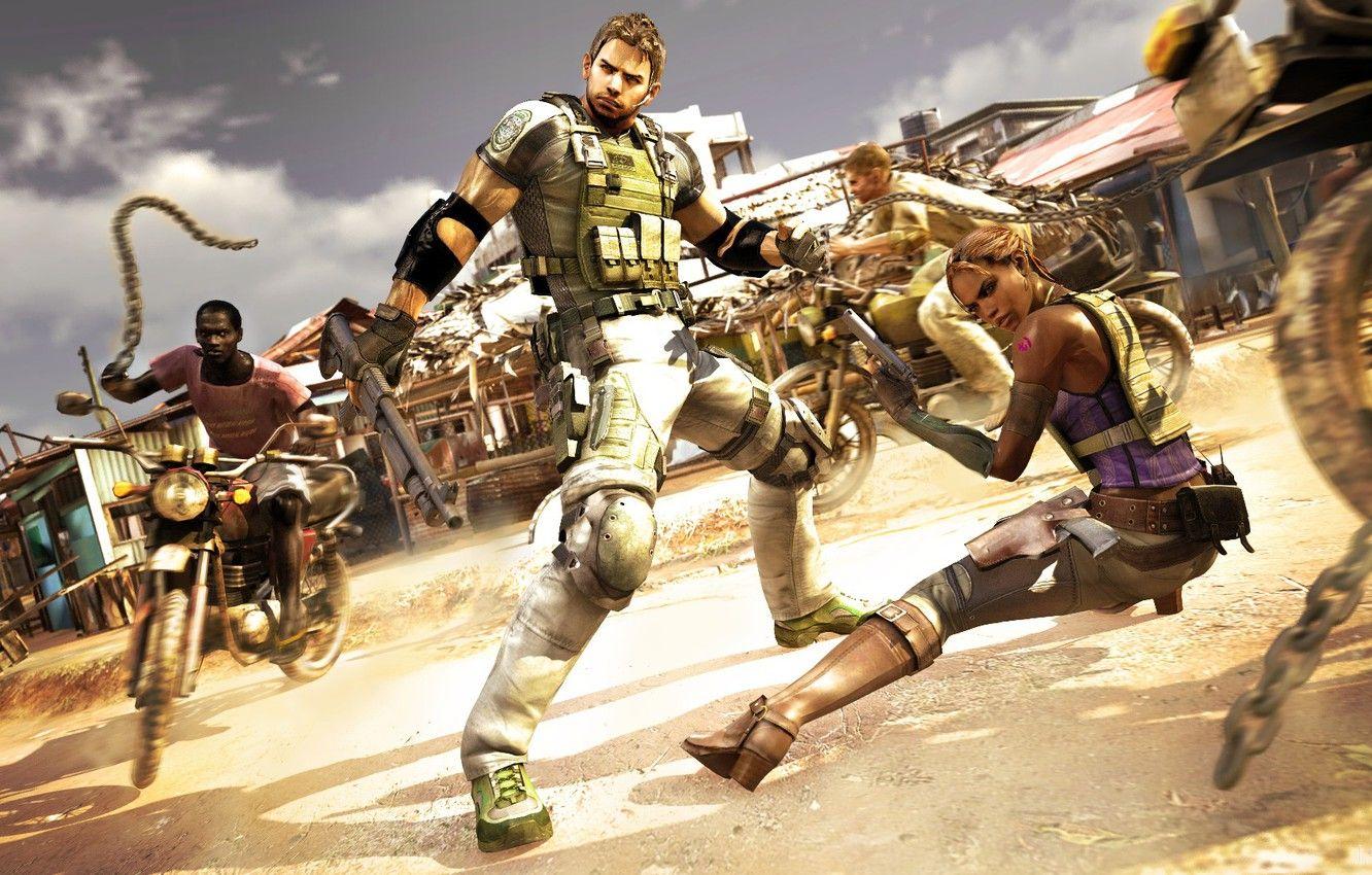 1332x850 Wallpaper Capcom, Chris Redfield, Resident Evil Sheva