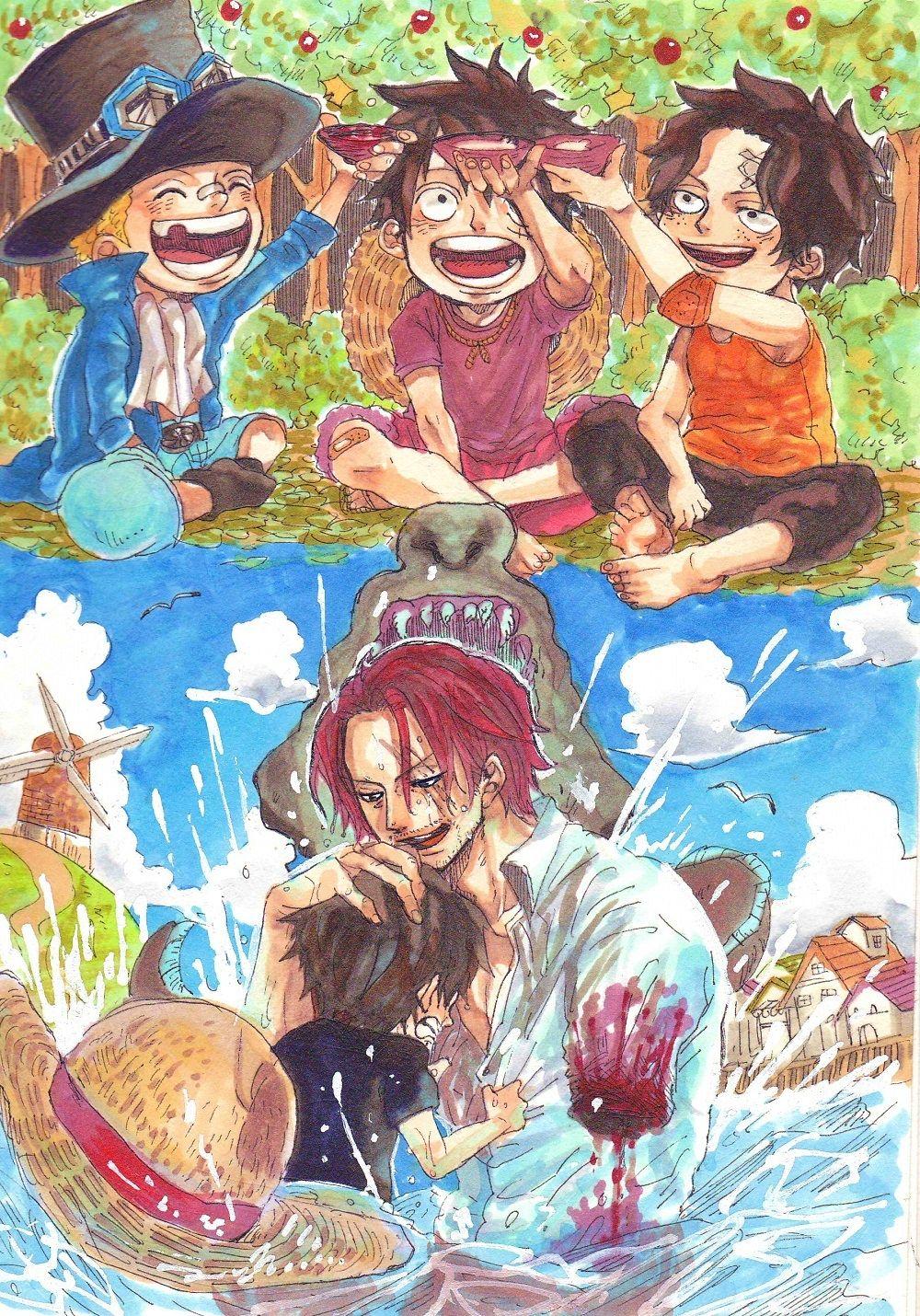 1000x1430 One Piece Ace Sabo Shanks Wallpaper