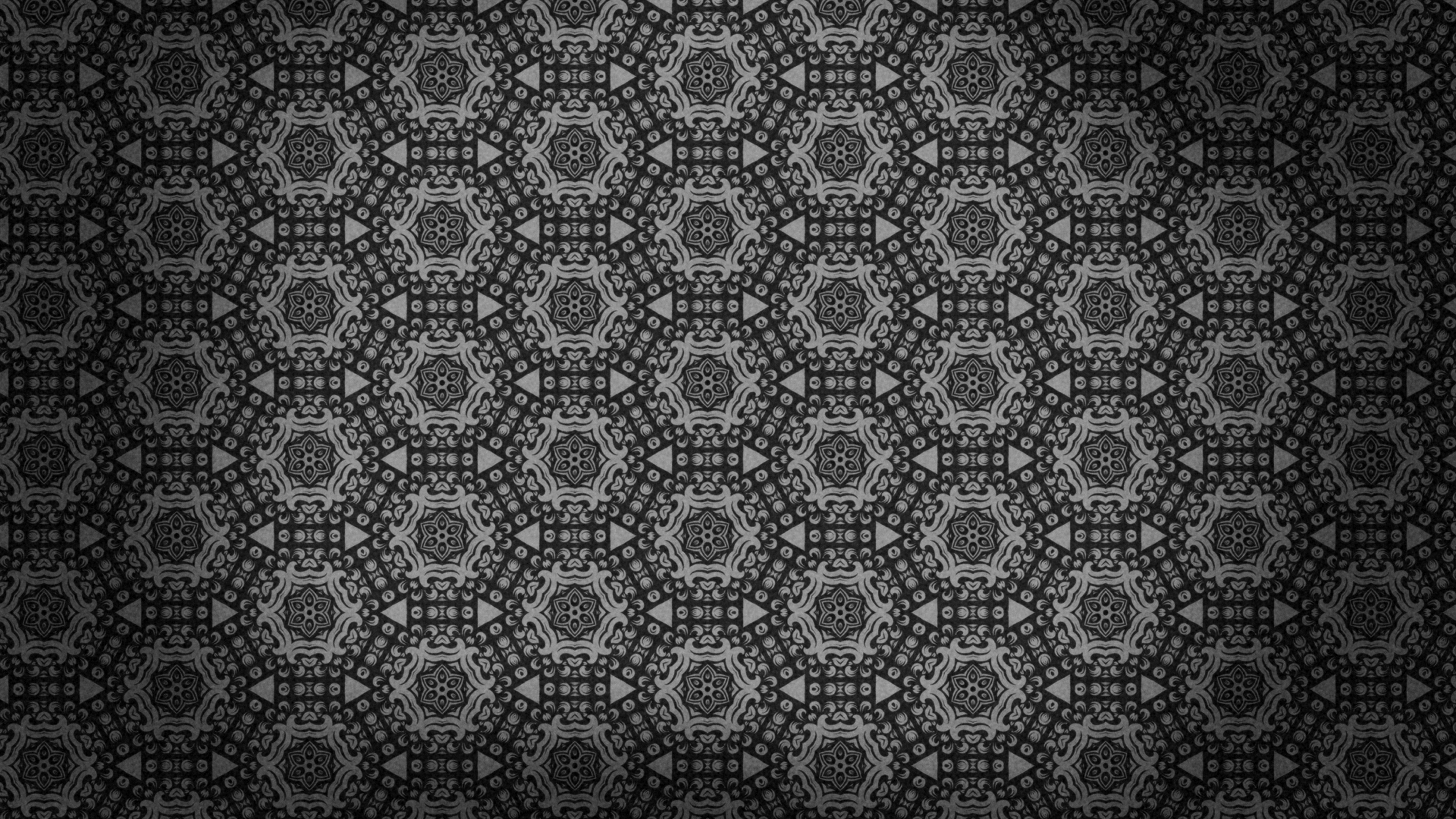 8000x4500 Black Vintage Floral Wallpaper Background