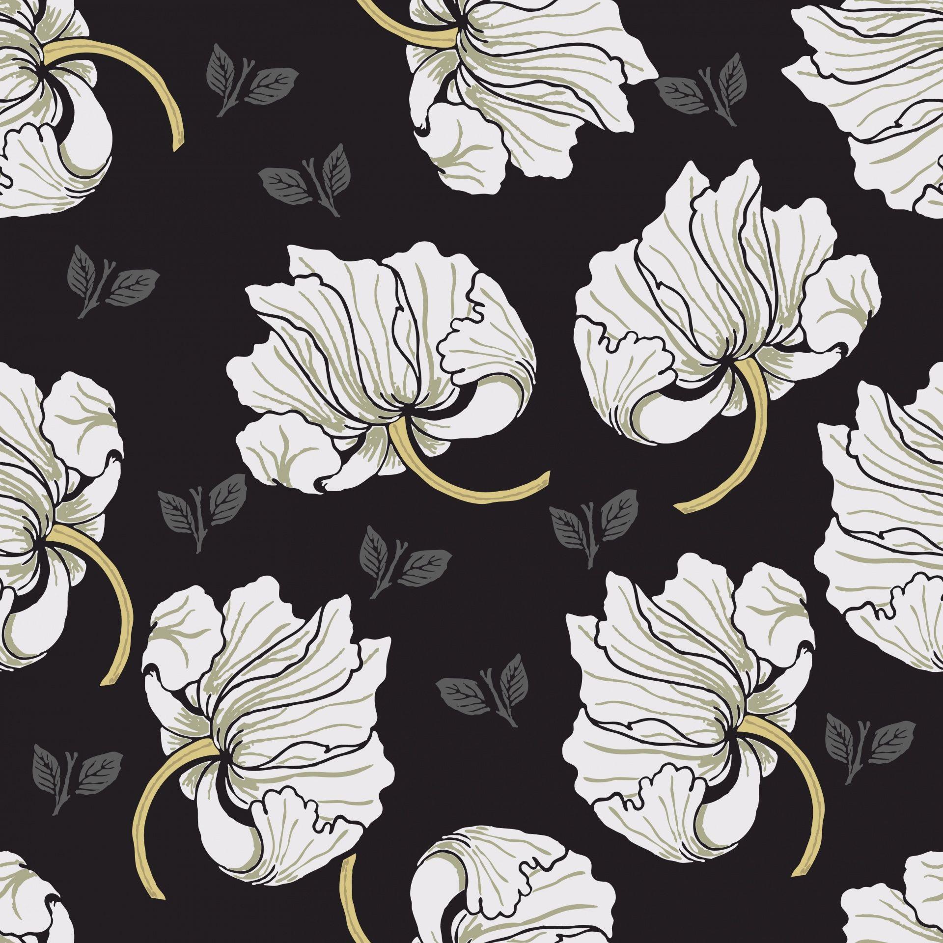 1920x1920 Flowers, floral, wallpaper, background, illustration