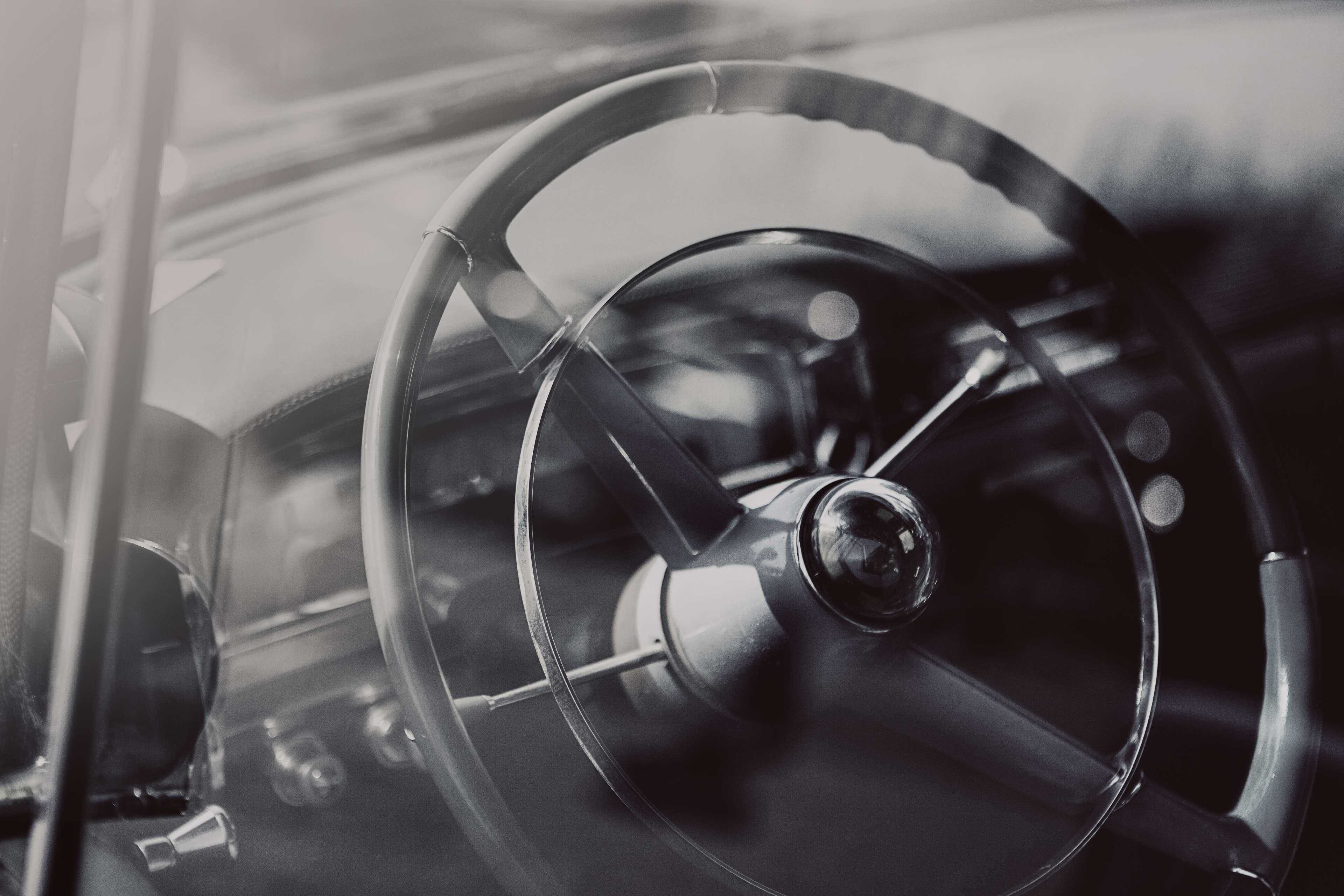 3840x2560 cadillac, automobile, automotive, black and white