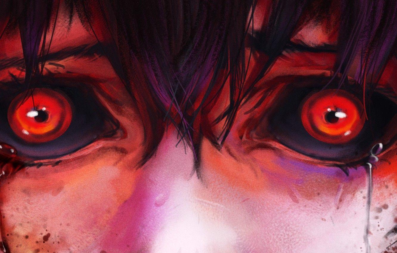 1332x850 Wallpaper fear, horror, pain, red eyes, bloody tears, Tokyo Ghoul, Hinami Fueguchi, Tokyo Monster image for desktop, section прочее