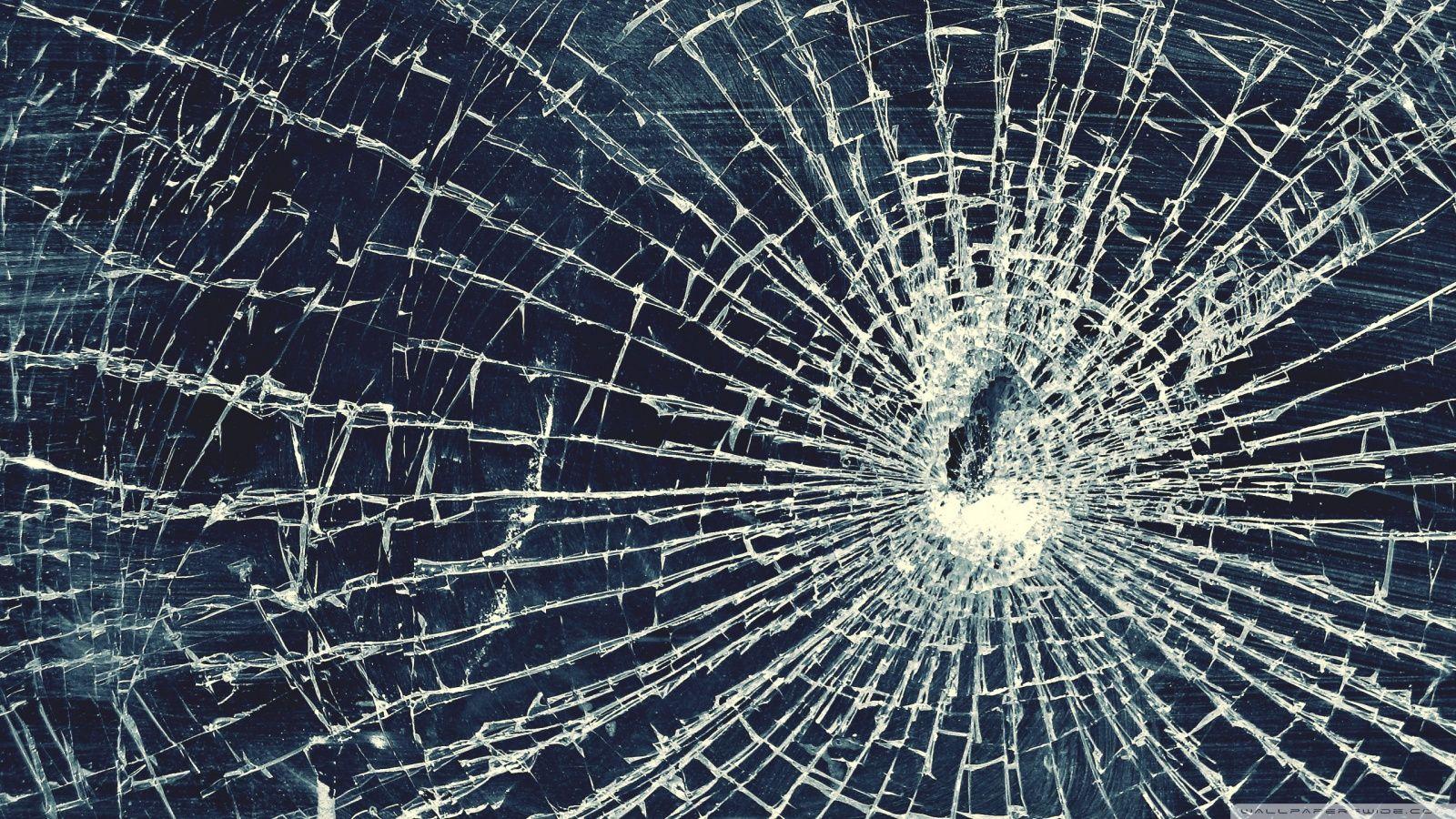 1600x900 Broken Computer Cracked Screen Background