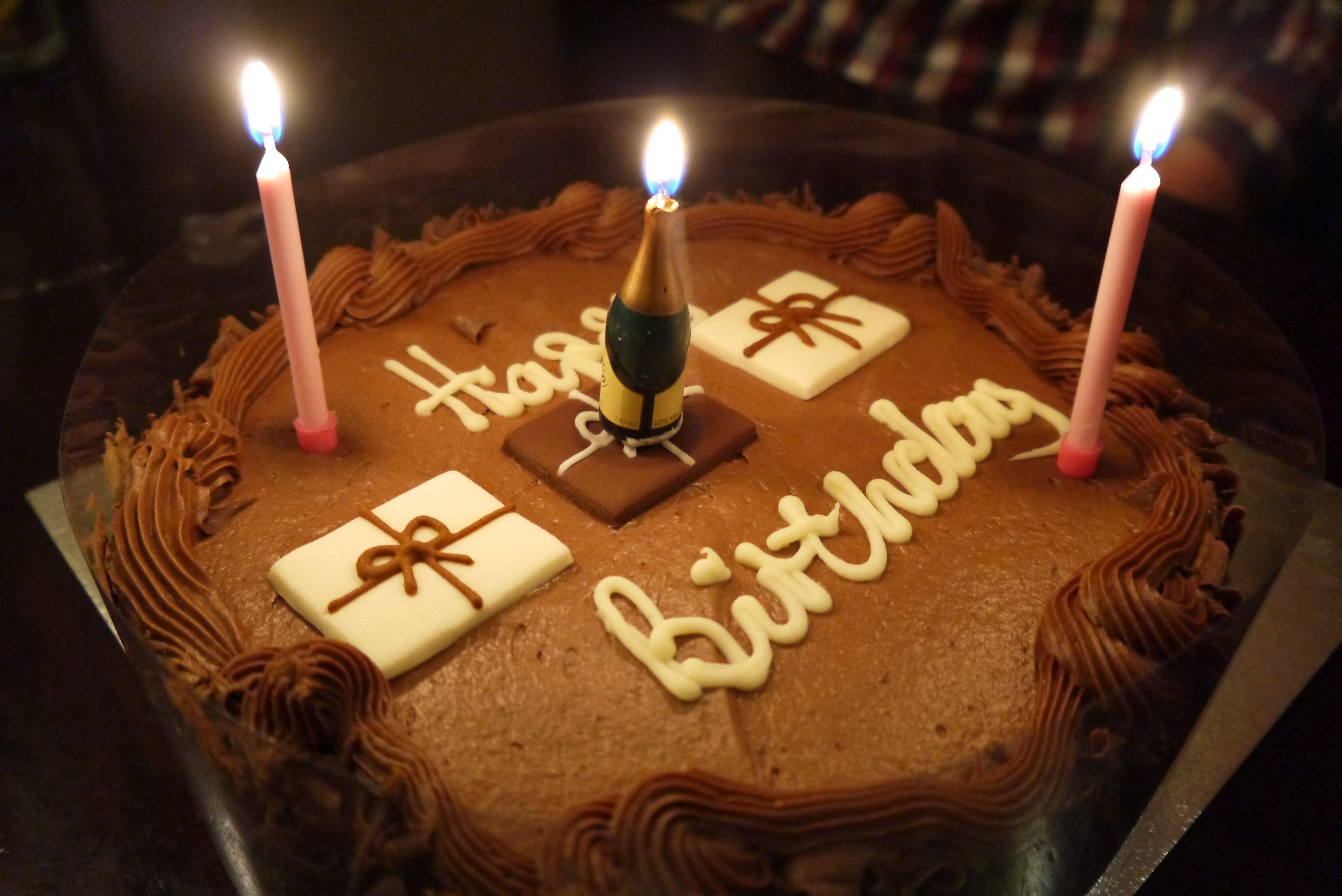4000x2672 Chocolate Birthday Cake & Candles HD Wallpaper. Birthday