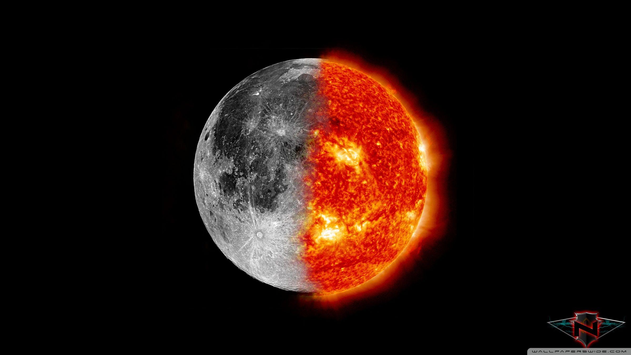 2400x1350 Sun and Moon Ultra HD Desktop Background Wallpaper for 4K UHD TV : Multi Display, Dual Monitor : Tablet