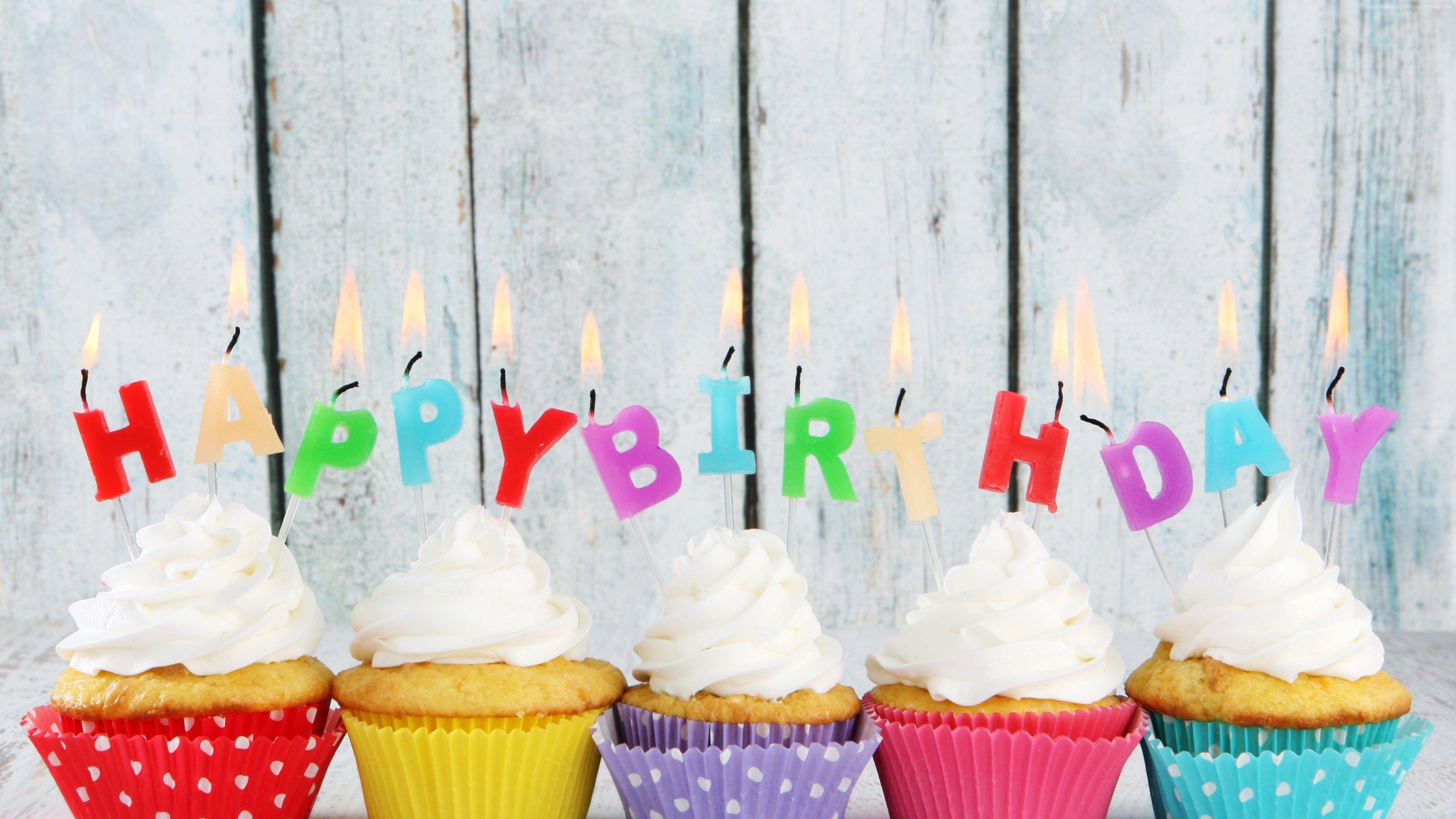 3840x2160 Hd Happy Birthday Cupcakes Wallpaper Birthday
