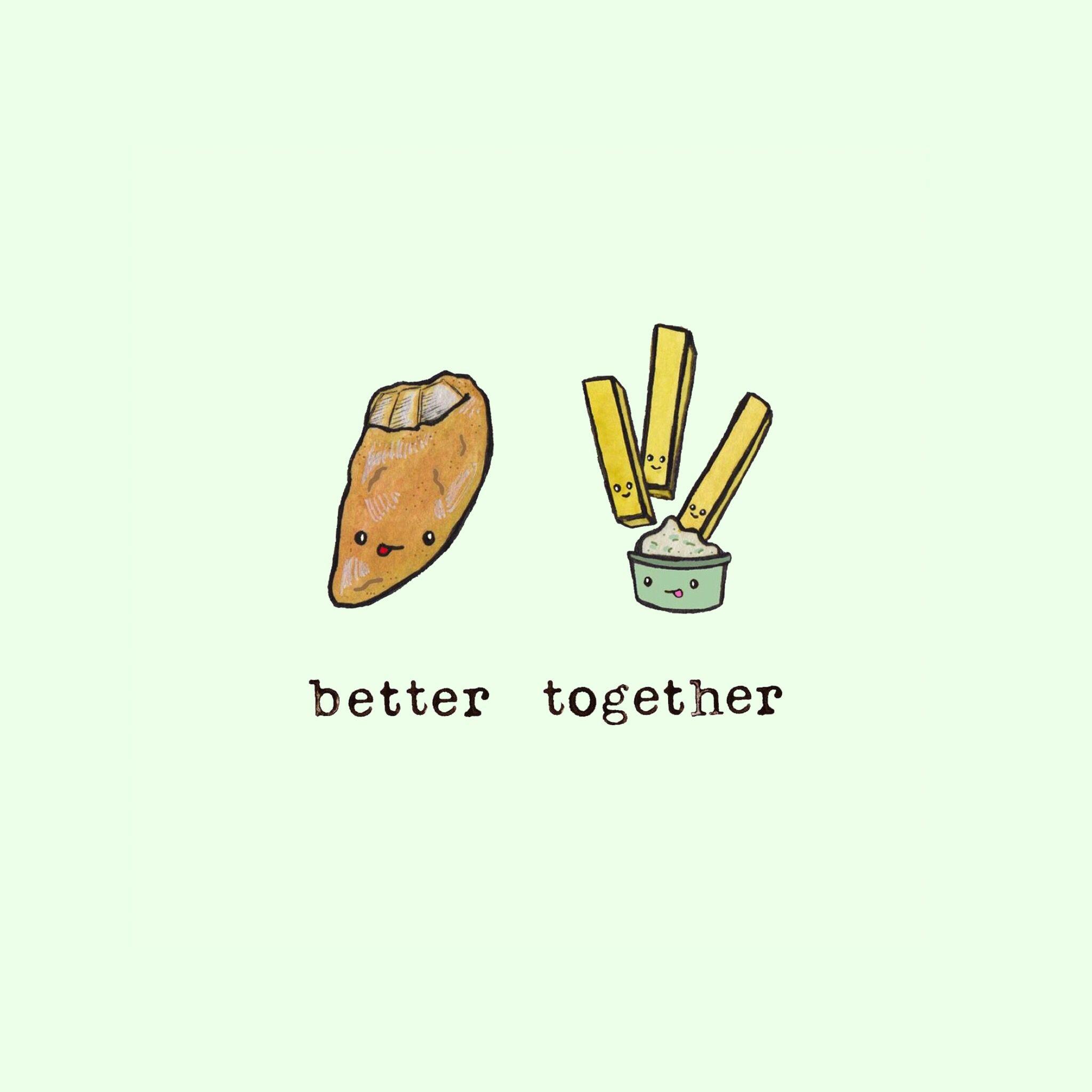 2048x2048 Potato & Dip. Cute drawings, Cute background