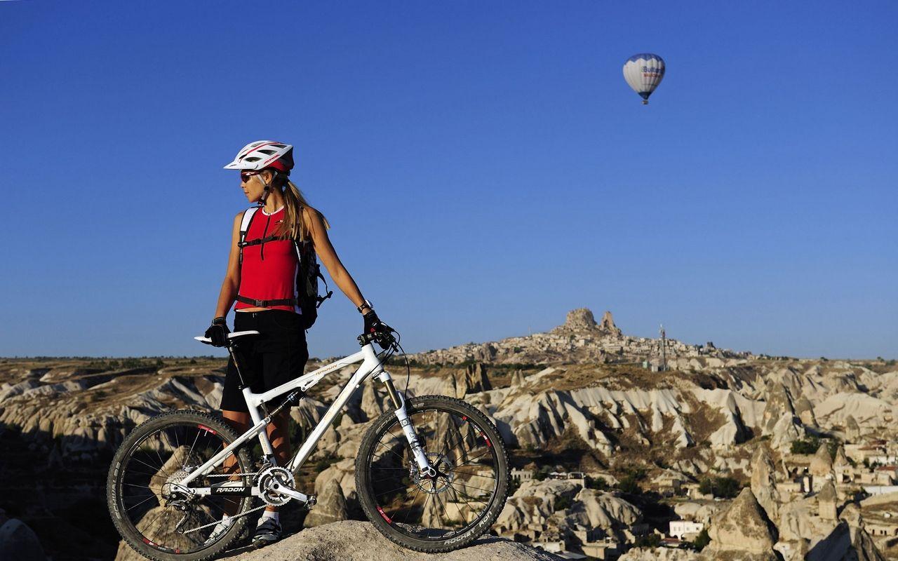 1280x800 Download wallpaper 1280x800 cross country, mountain bike