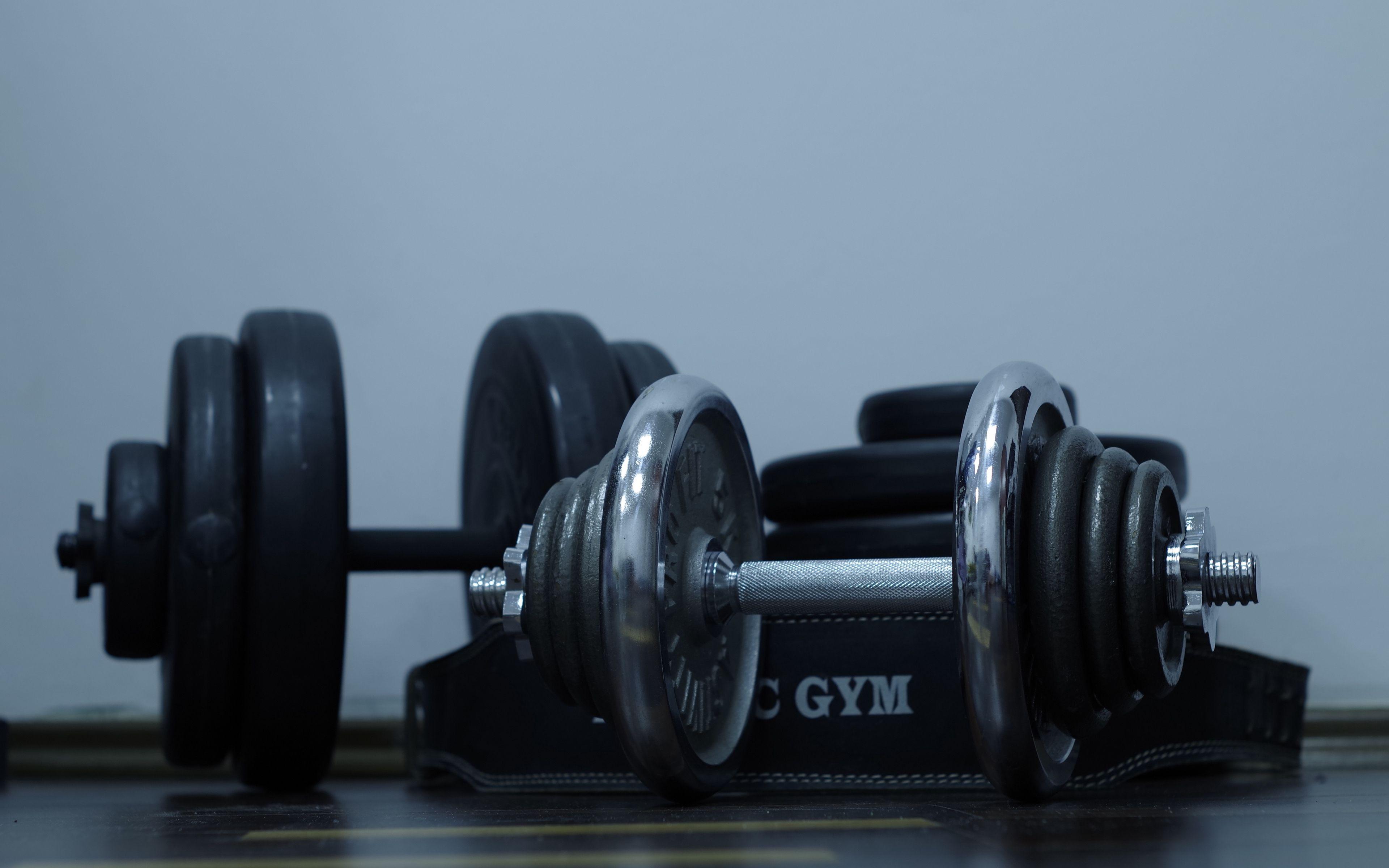 3840x2400 Wallpaper Dumbbells, Gym, Weight, Disks, HD