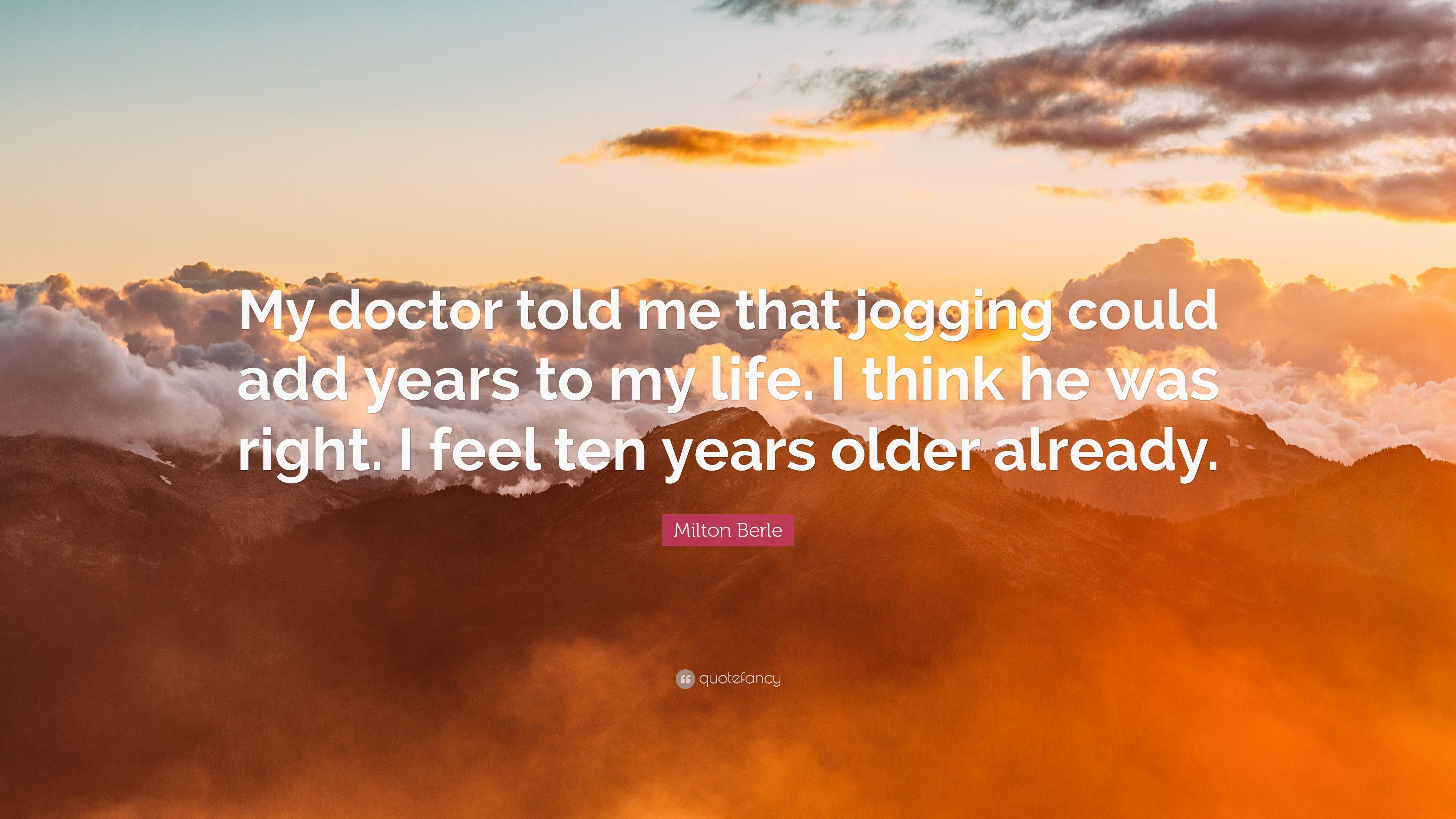 3840x2160 Milton Berle Quote: “My doctor told me that jogging could