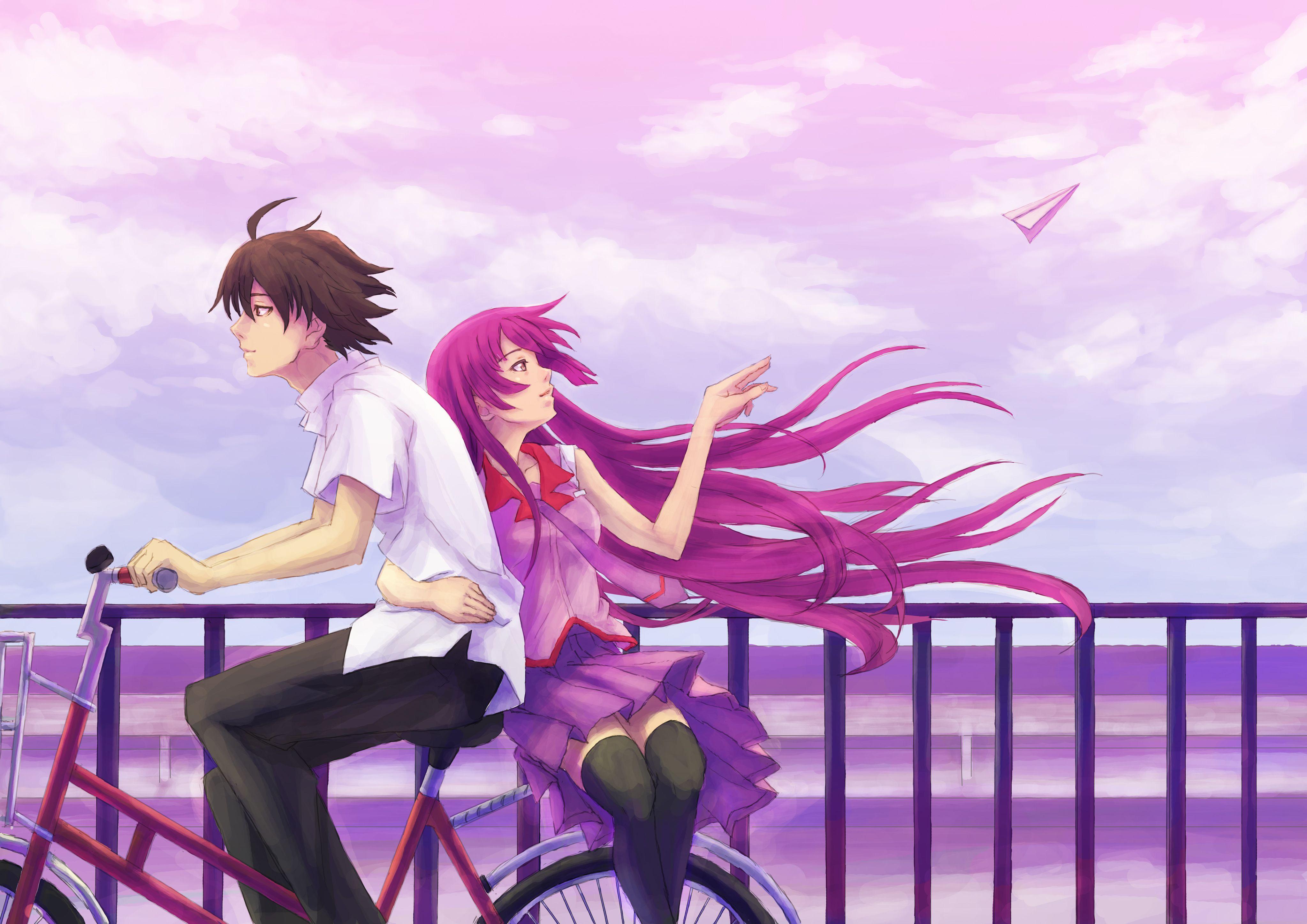 4093x2894 Anime Boy Girl Cycle 4k, Anime HD, Hình nền 4k, Hình ảnh