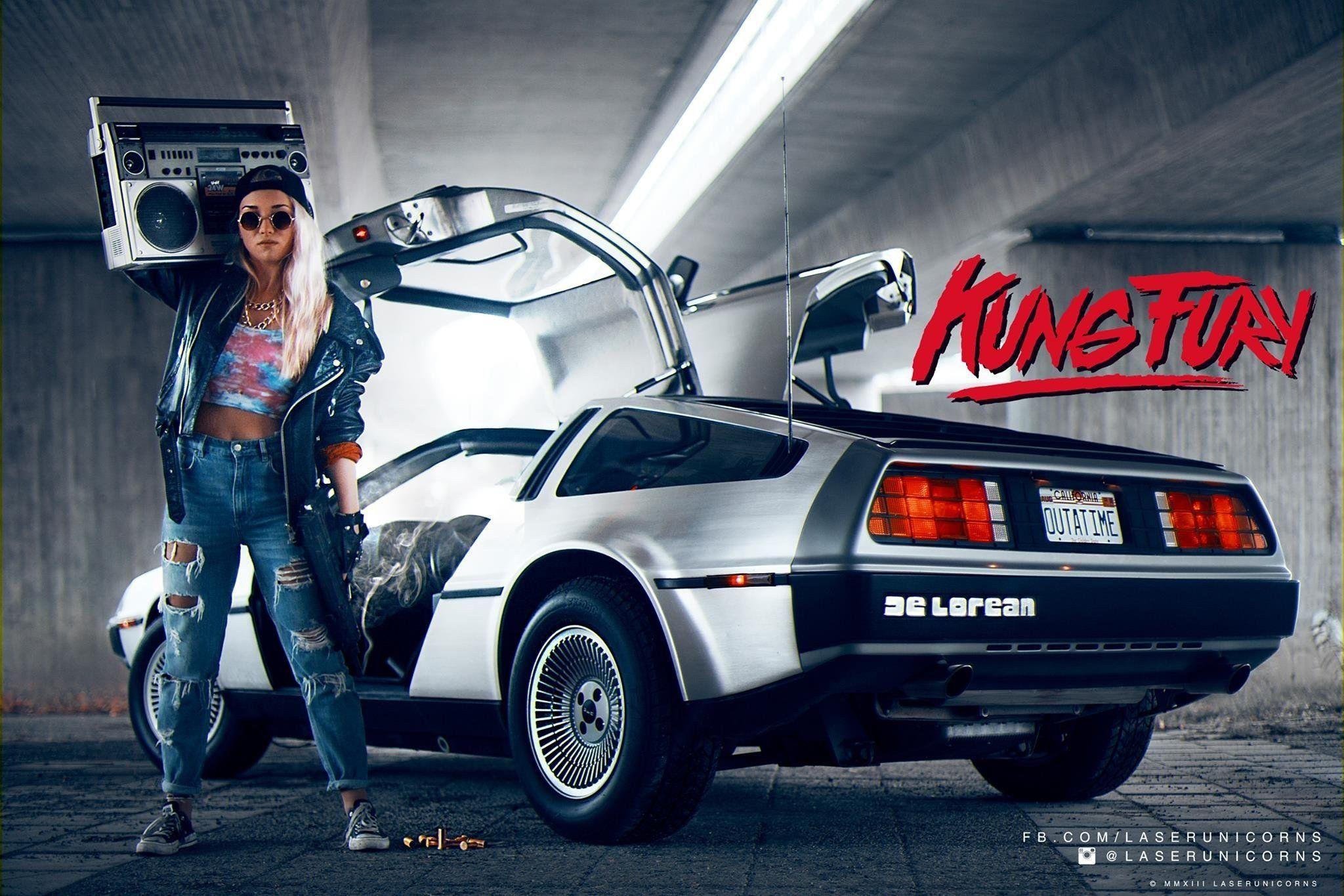 2048x1365 kung fury 1980s delorean wallpaper and background. Other