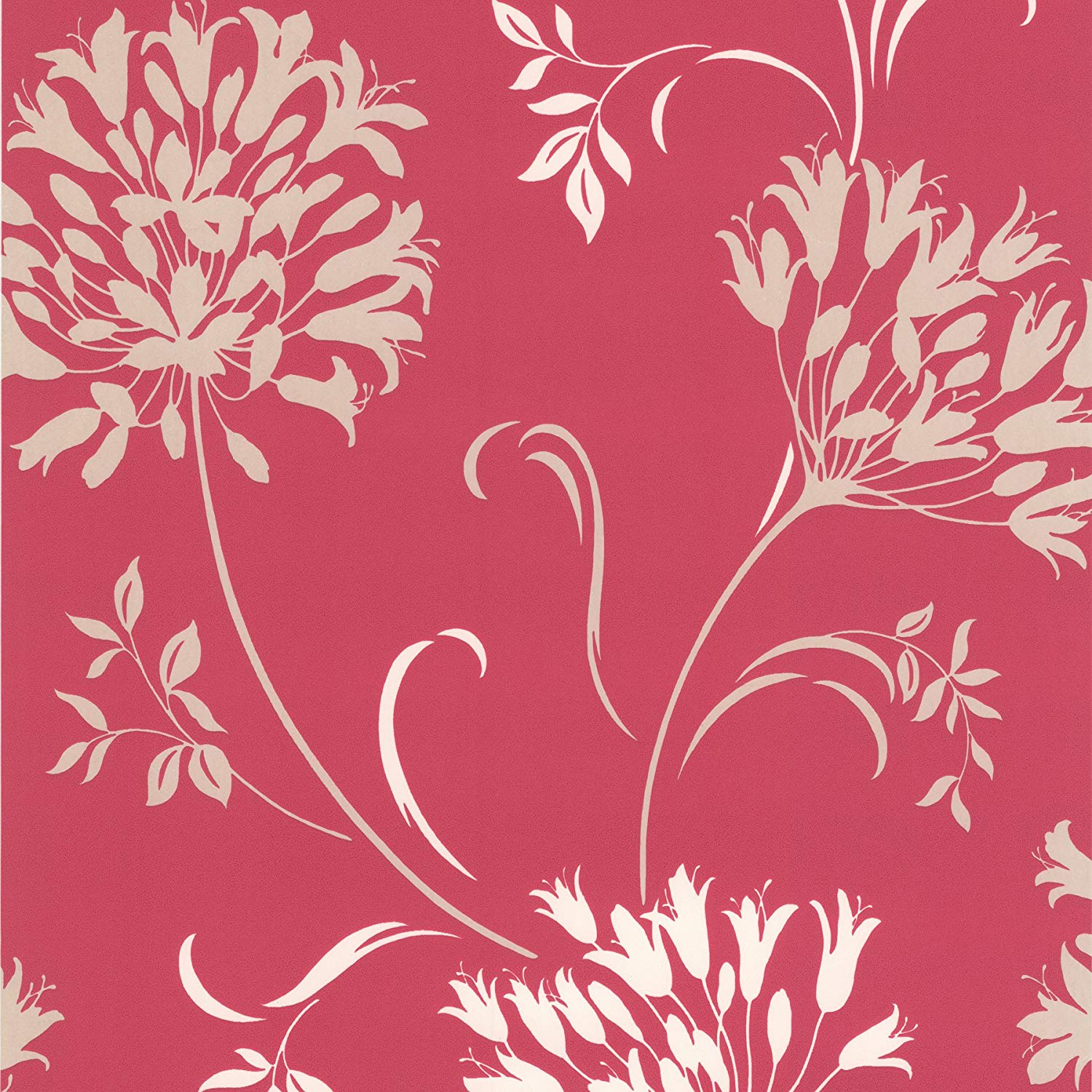 1500x1500 Decorline DL30454 Nerida Pink Floral Silhouette Wallpaper