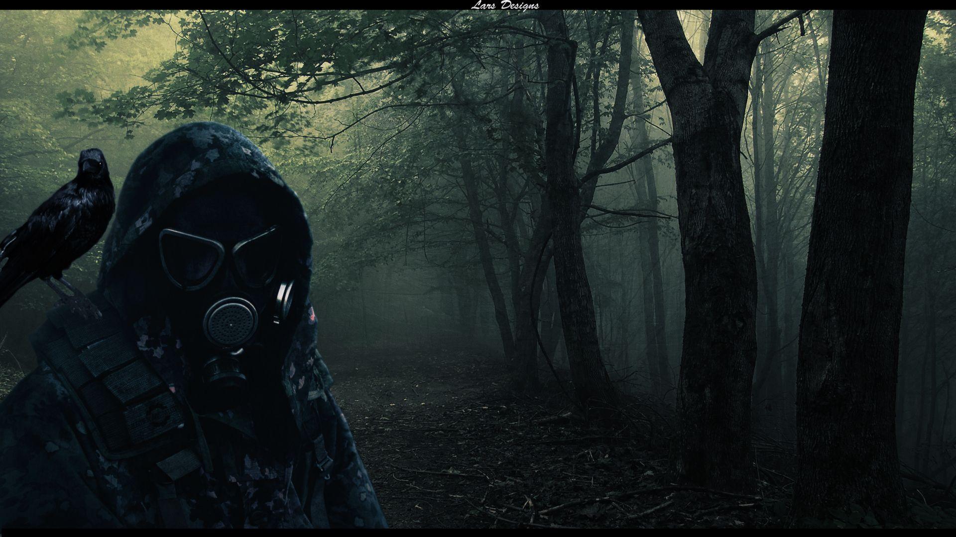 1920x1080 HD Dark Forest Wallpaper
