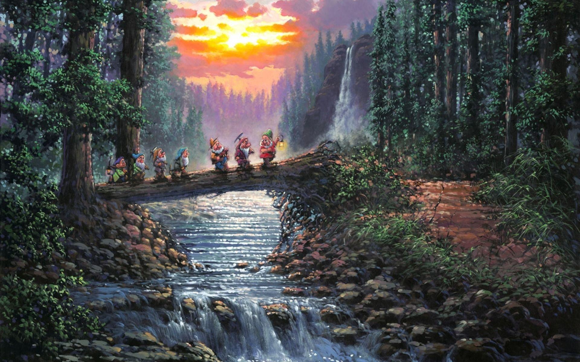 1920x1200 Forest Bridge wallpaper. Forest Bridge